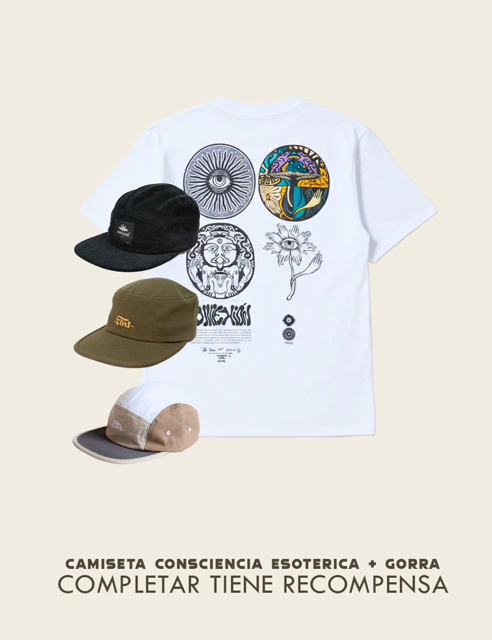 Camiseta Regular Fit Consciencia Esotérica  crudo Hombre - imagen 5