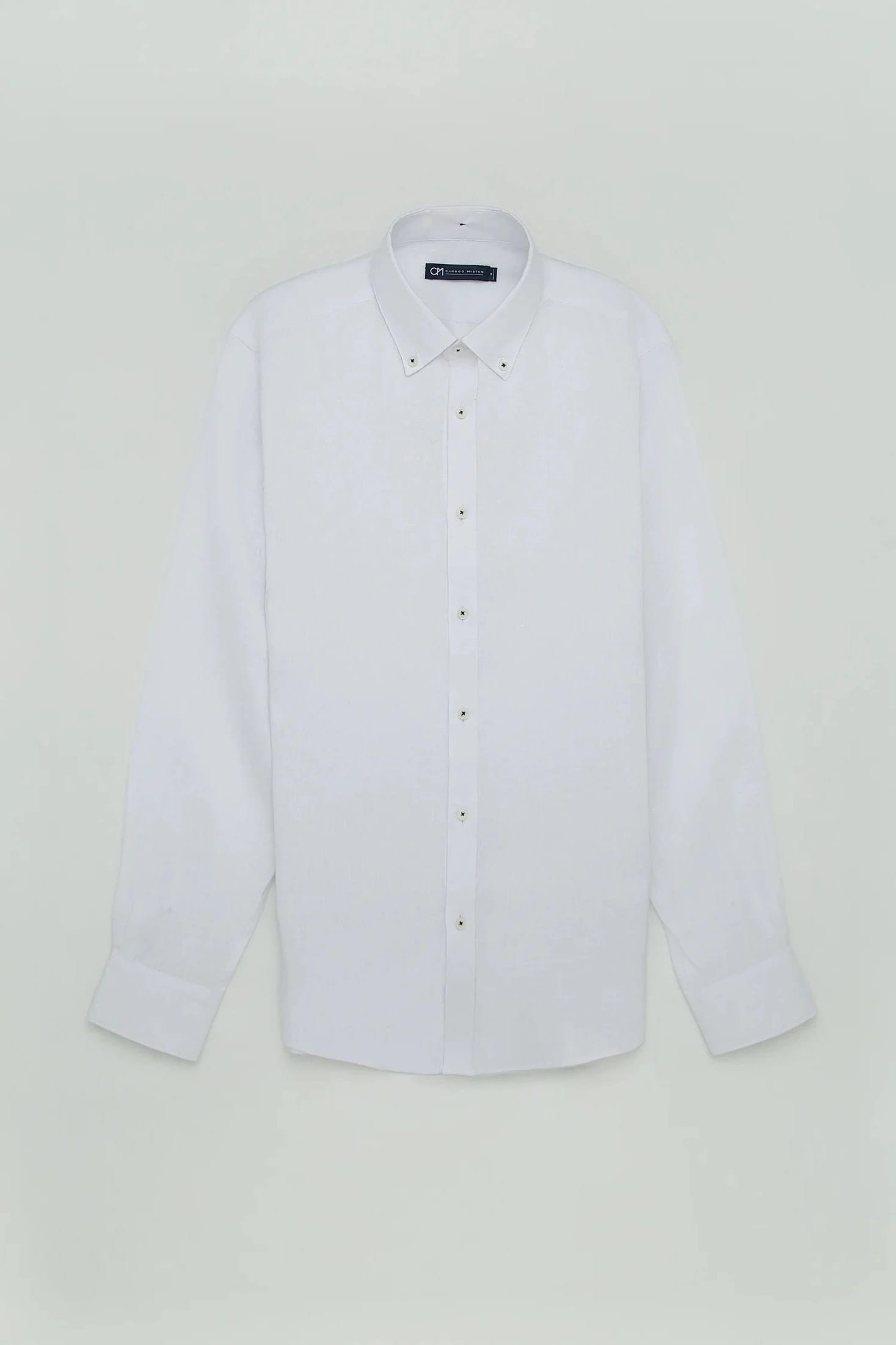 Camisa Button Down Lino Blanco - imagen 1