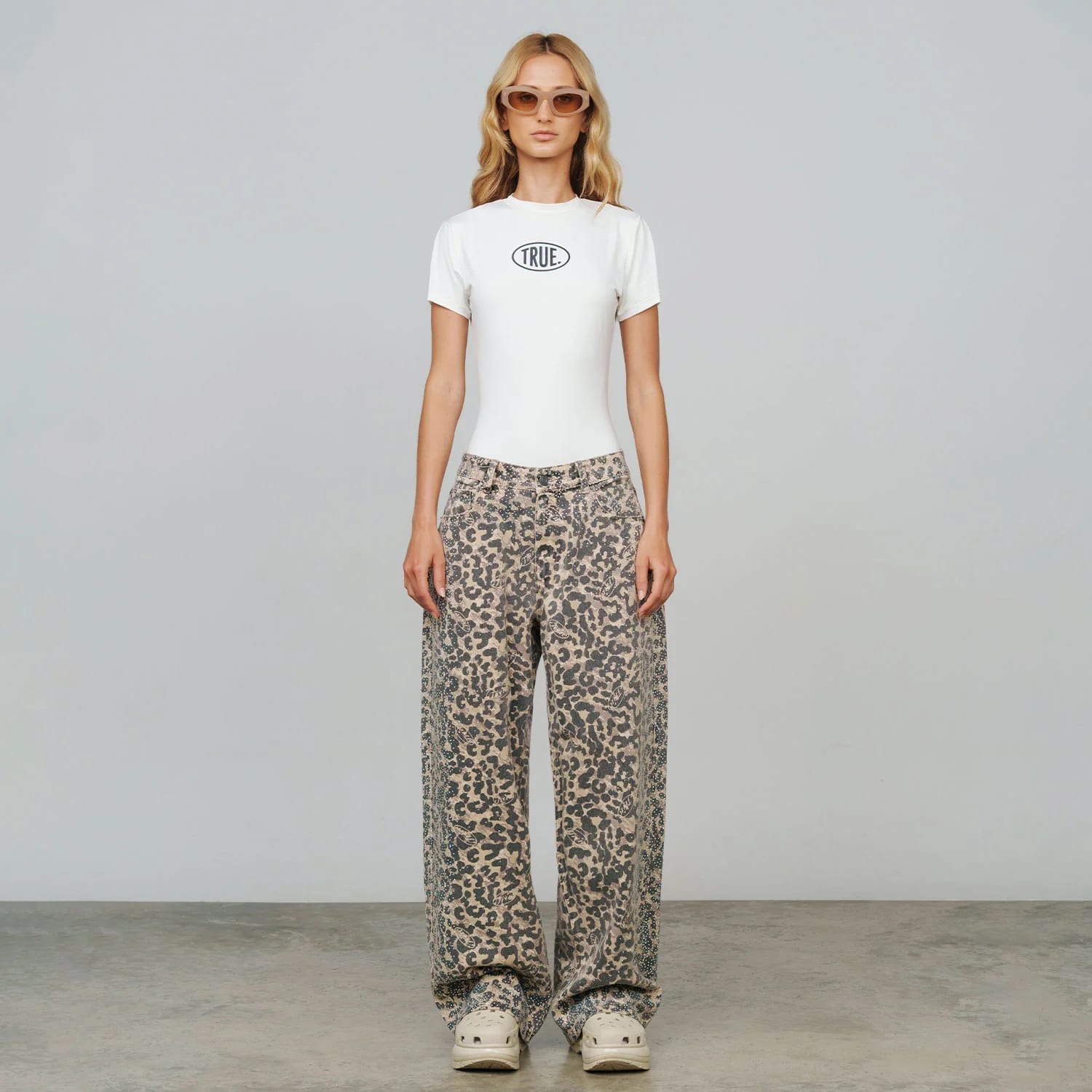 Leopard Wide Leg Jeans - Camel - imagen 10