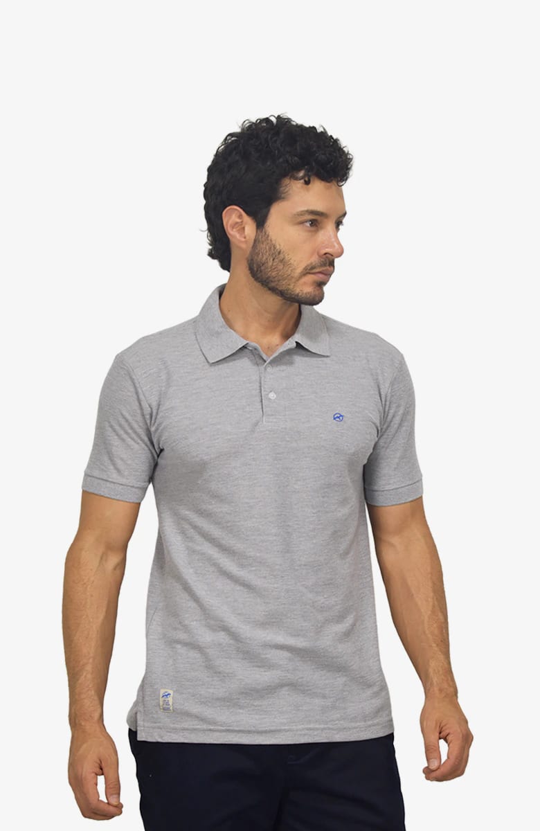 Camiseta Polo Gris Para Hombre - imagen 1