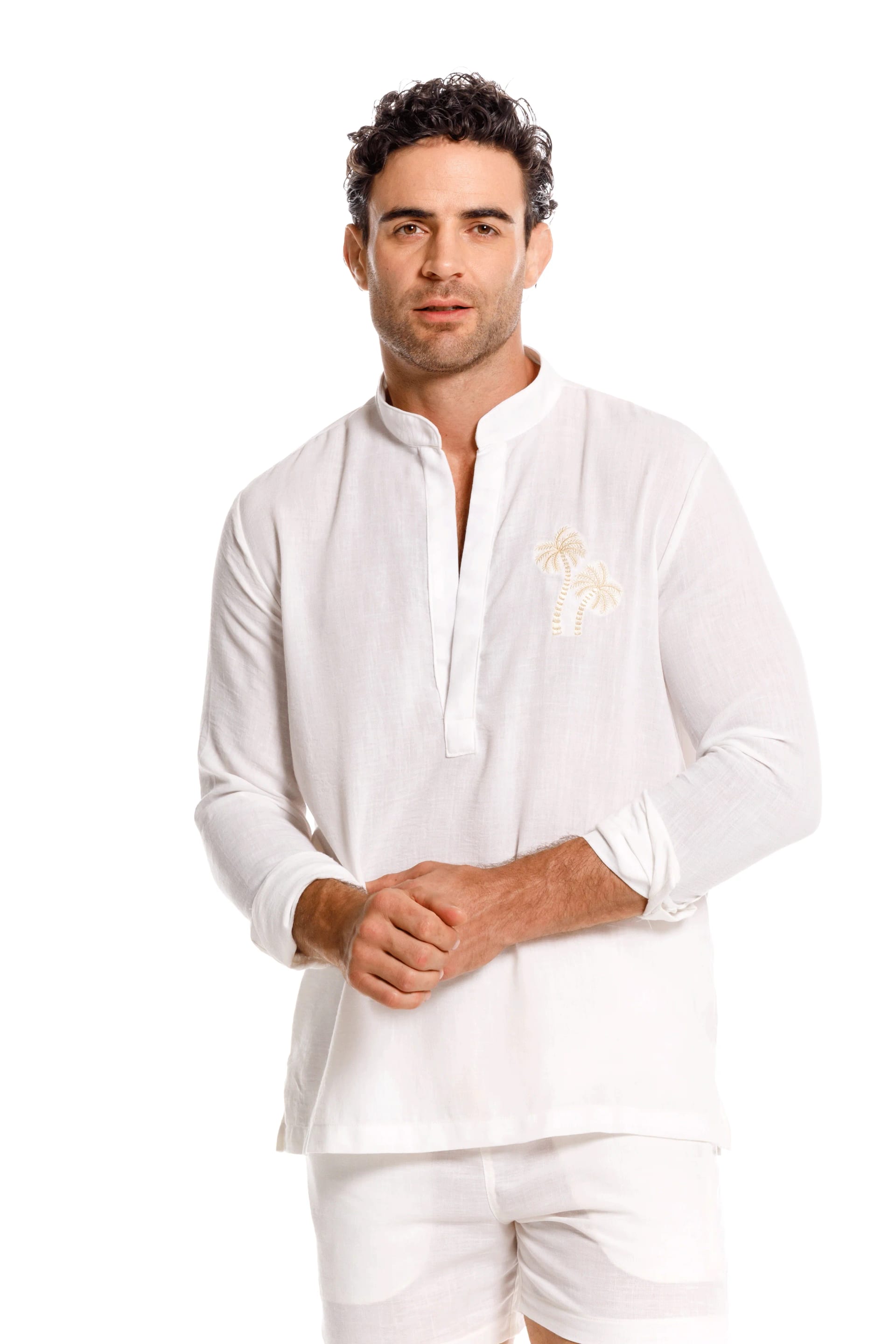 Camisa Nerú Hombre Palmera Bordada - imagen 4