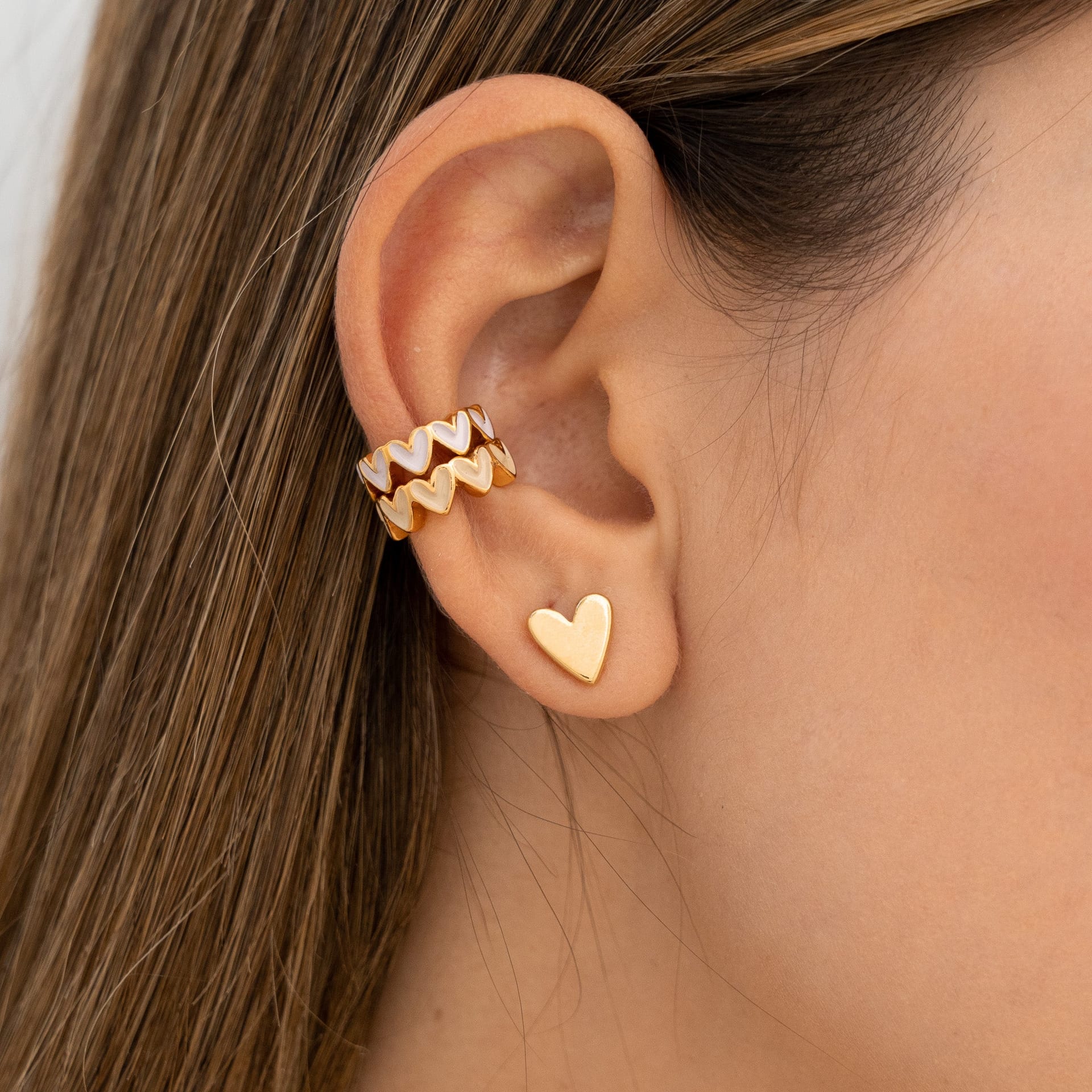 Set De Aretes 1 Par De Topos Y 2 Earcuff - imagen 3