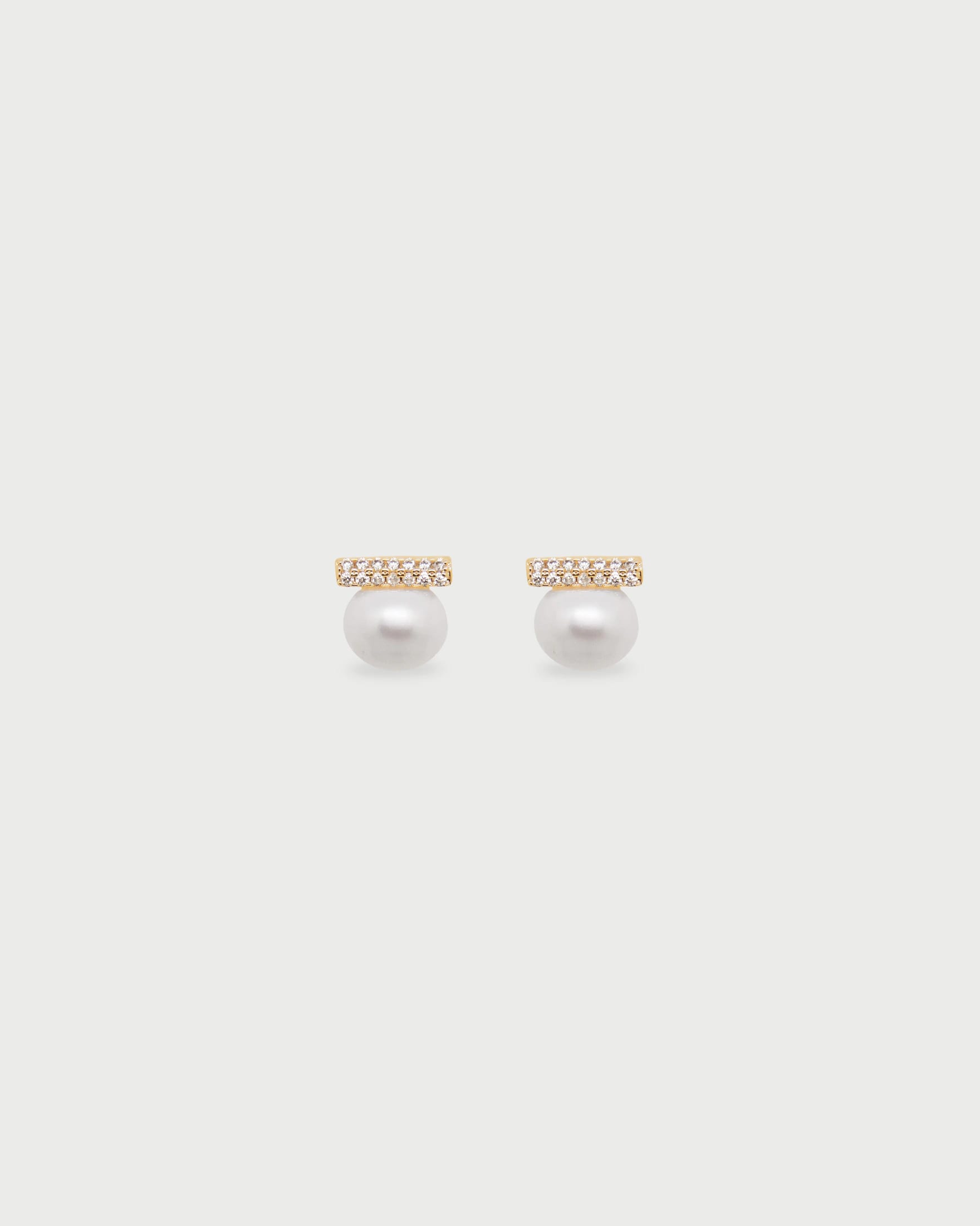 Aretes Perla y Cristales - imagen 1