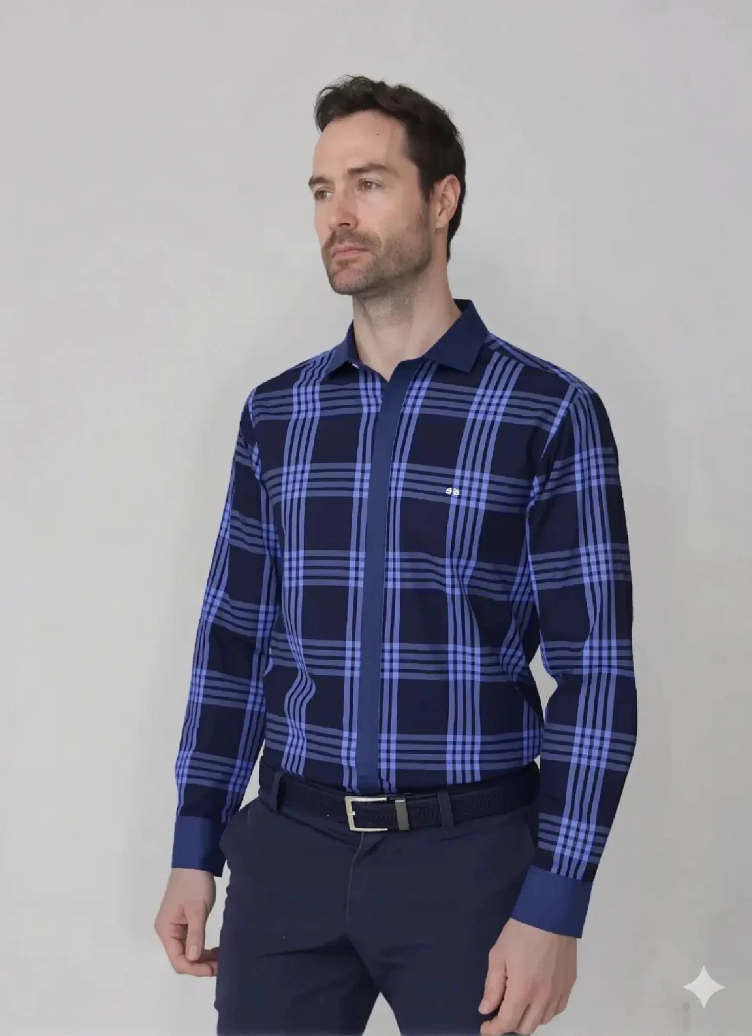 Camisa manga larga en cuadros para hombre Jon Sonen 020224019 - imagen 1