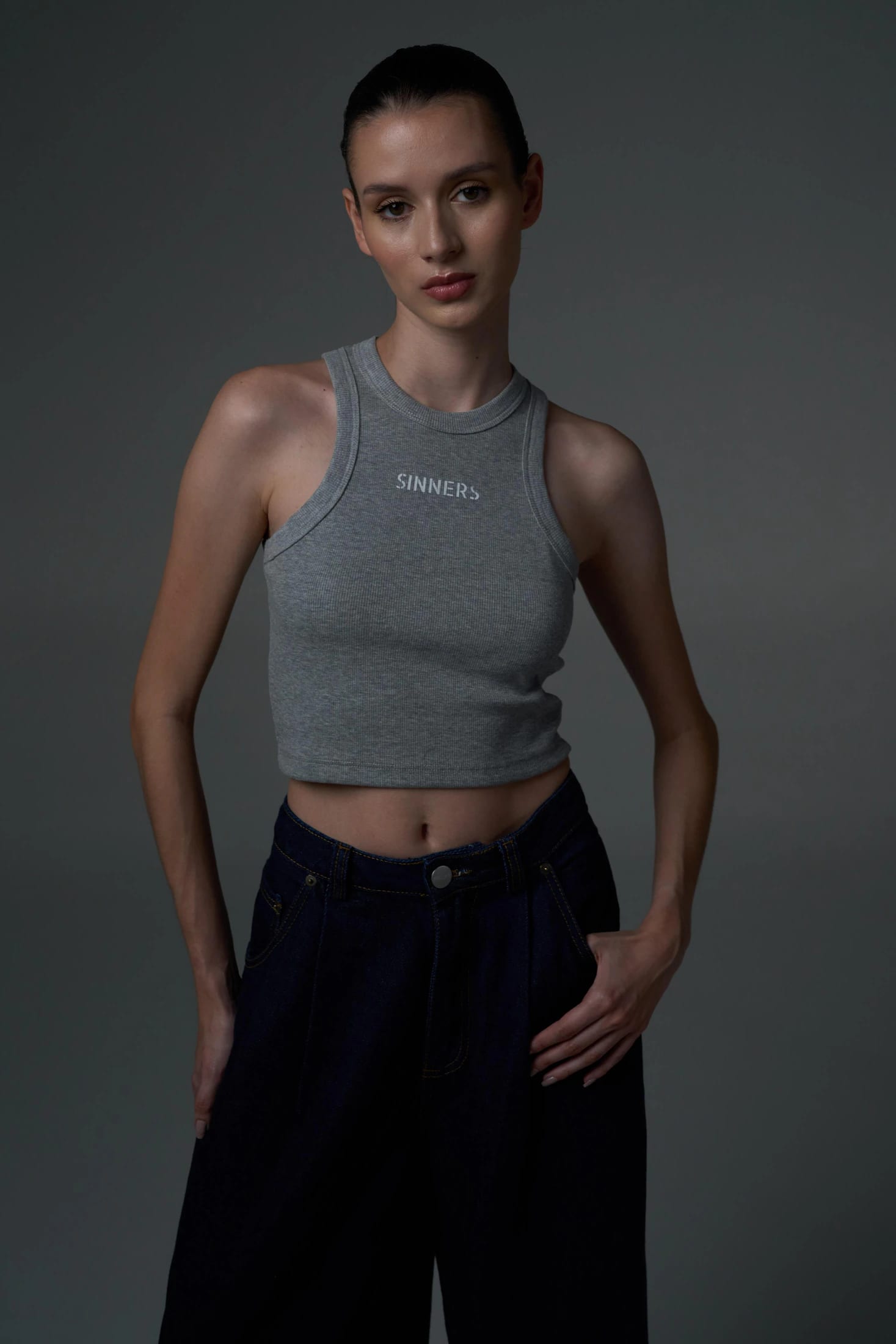 SINNERS GRAY WOMEN TANK TOP - imagen 2