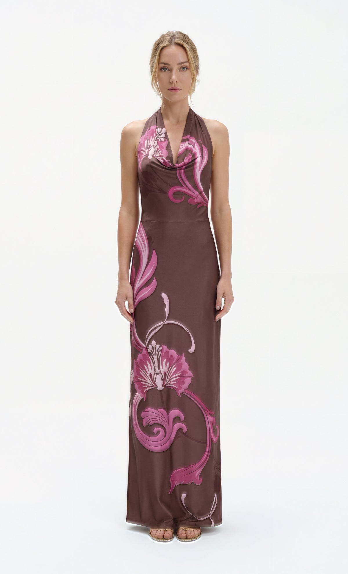 Vestido largo Moonflower Brown - imagen 1