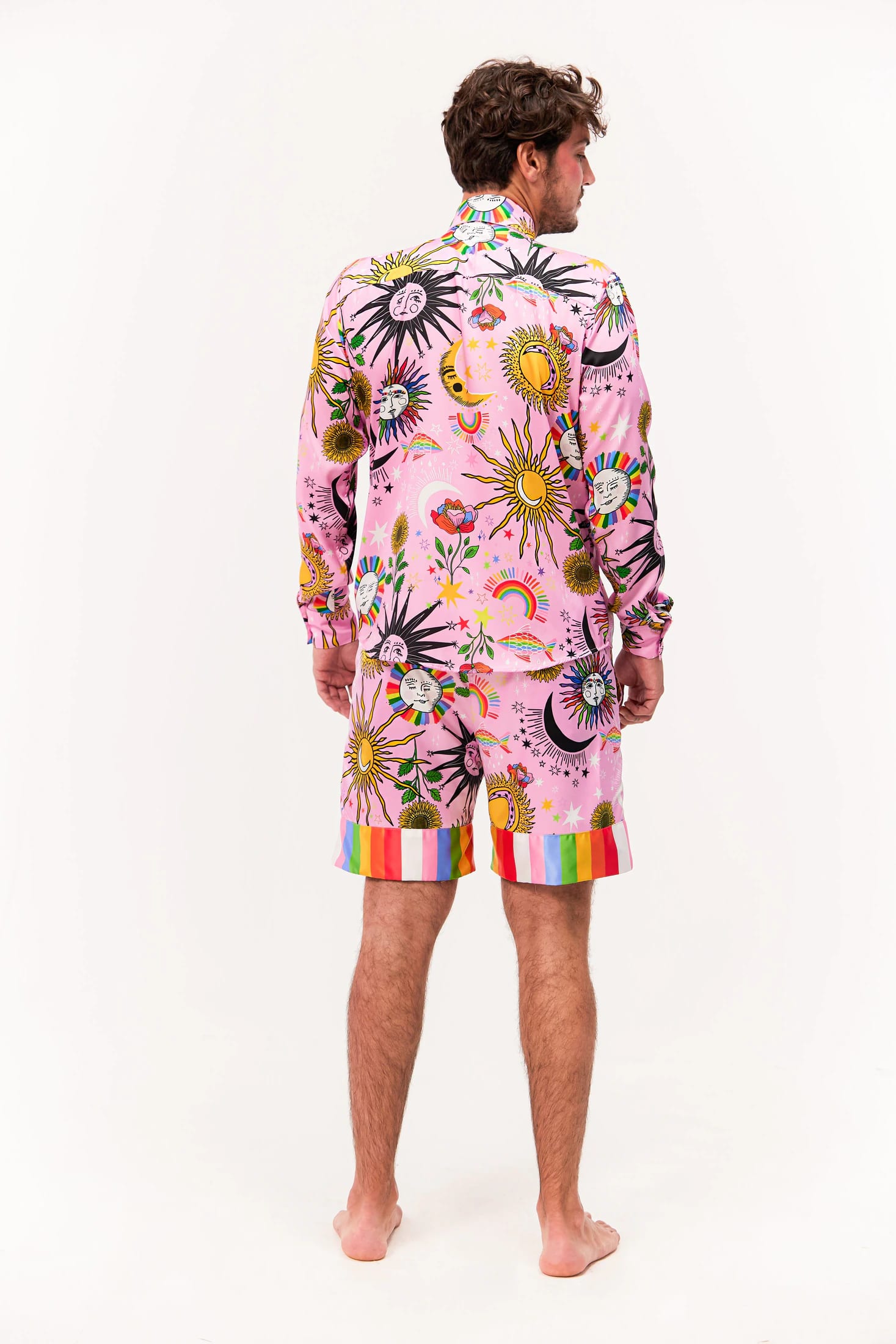 Camisa Manga Larga Unisex / Estampado Madre Luna, Padre Sol Rosa - imagen 3