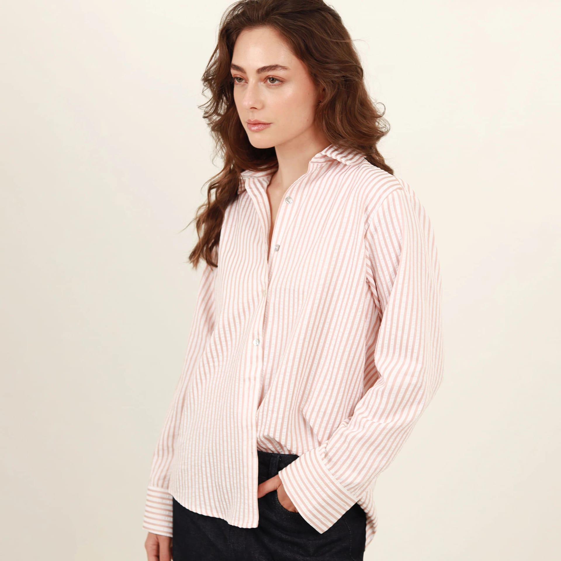 Camisa estampada manga larga básica - imagen 5