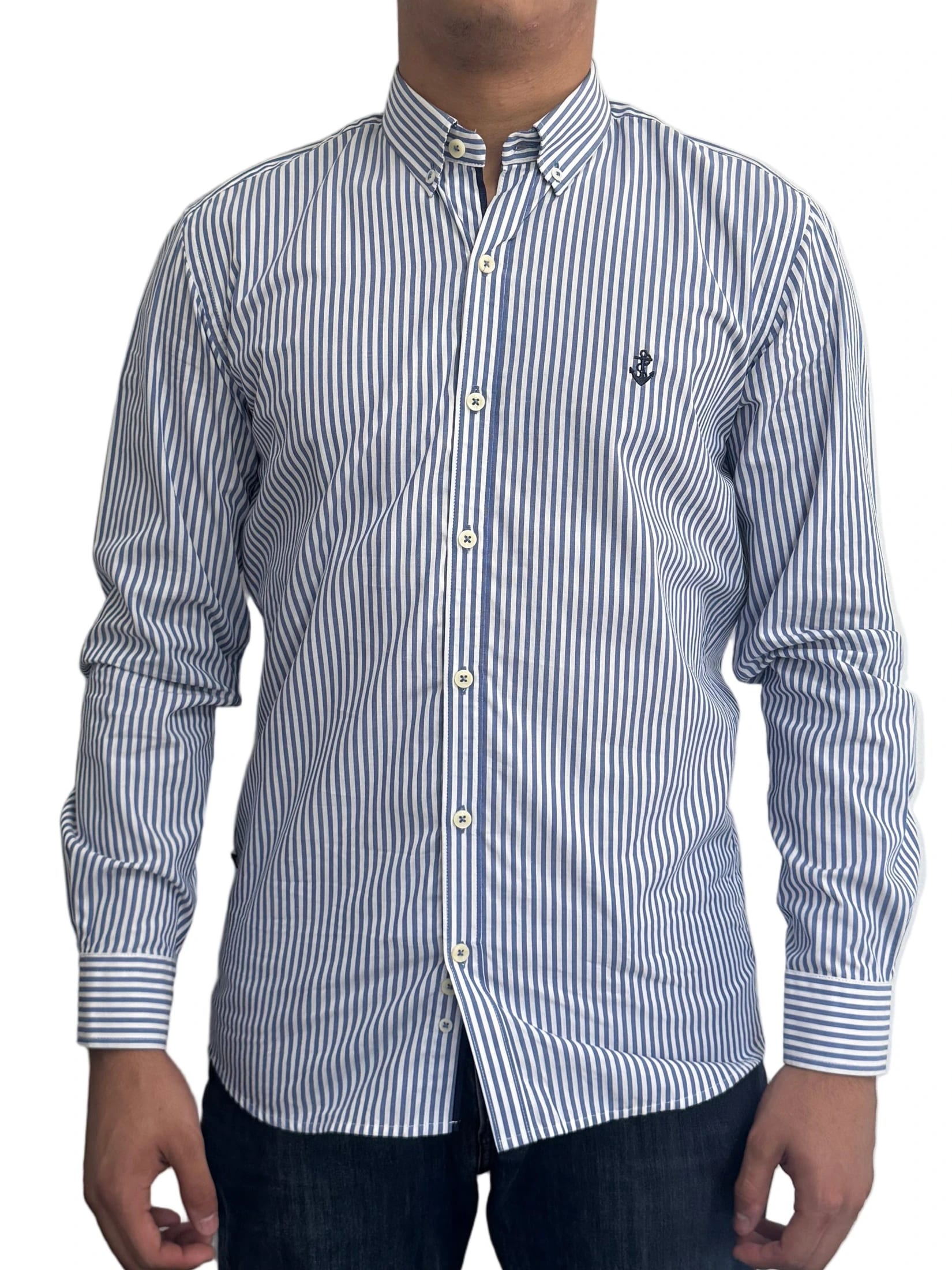 Camisa Rayas Azules a Navy - imagen 1