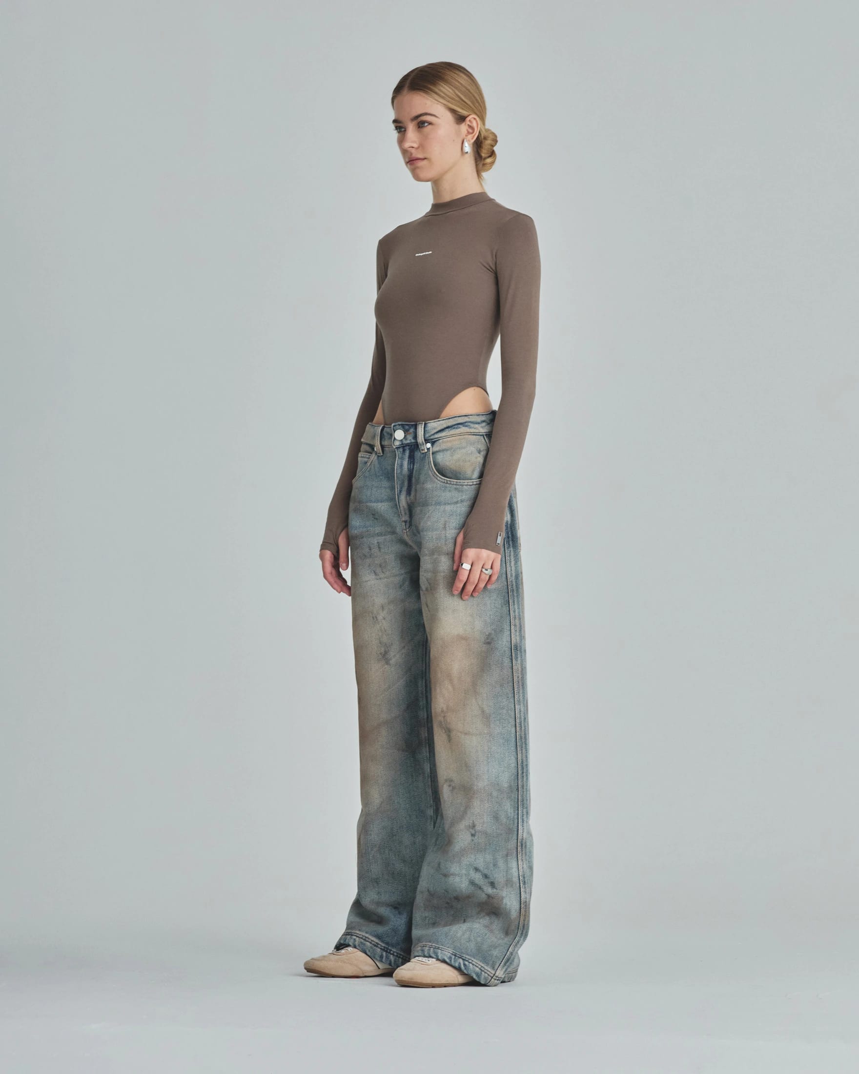 Body Line Undergold Studio Turtleneck Bodysuit Brown - imagen 5