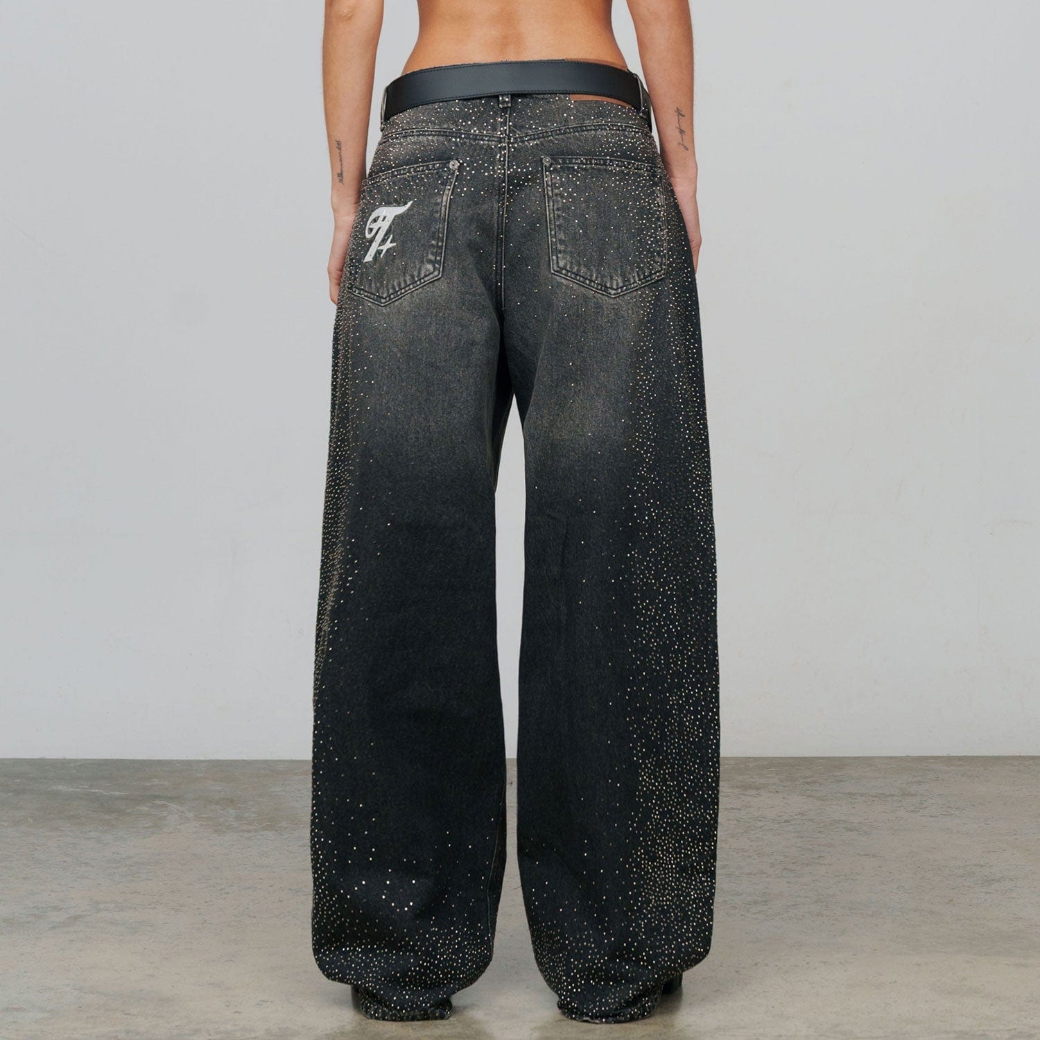 Starry Wide-Leg Jeans - Black - imagen 2