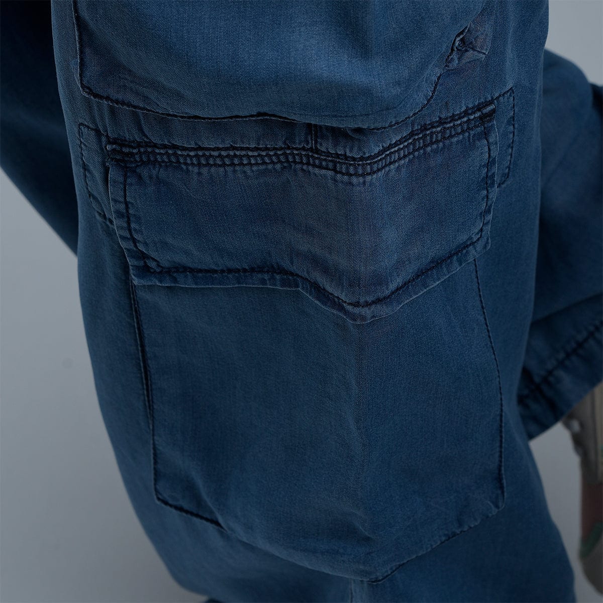 Jeans Cargo Azul Mujer - imagen 8