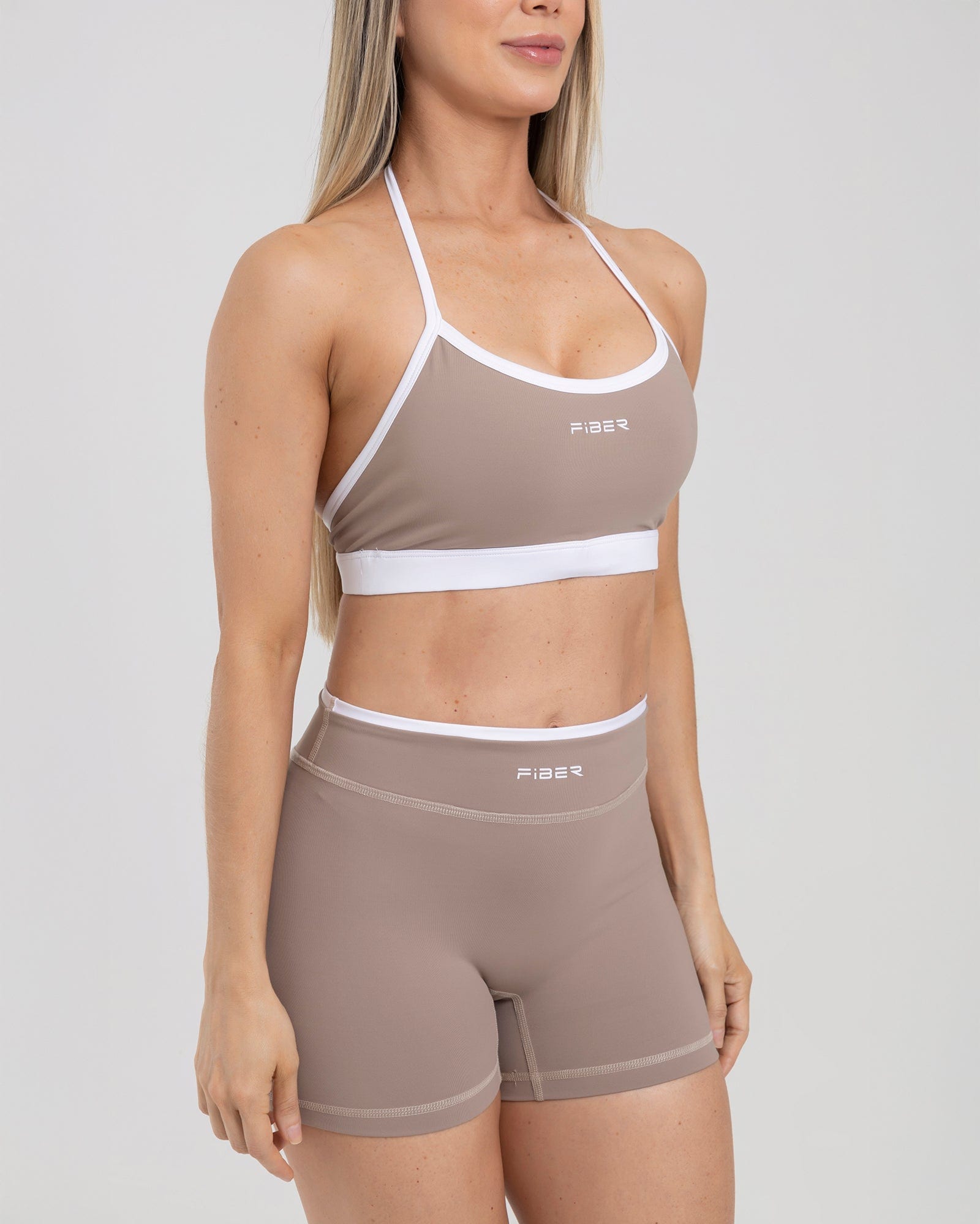 Top halter marron taupe new dawn FIBER - imagen 2