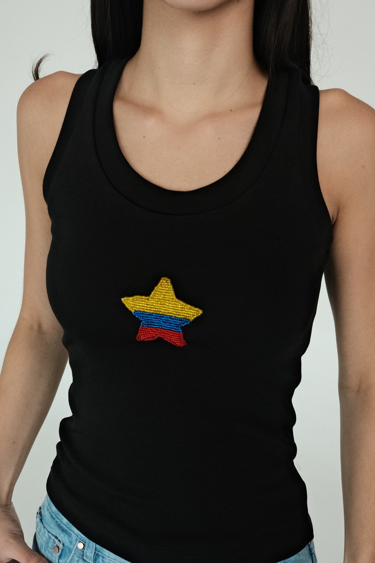 Colombian Star Tank Top (White) - imagen 2