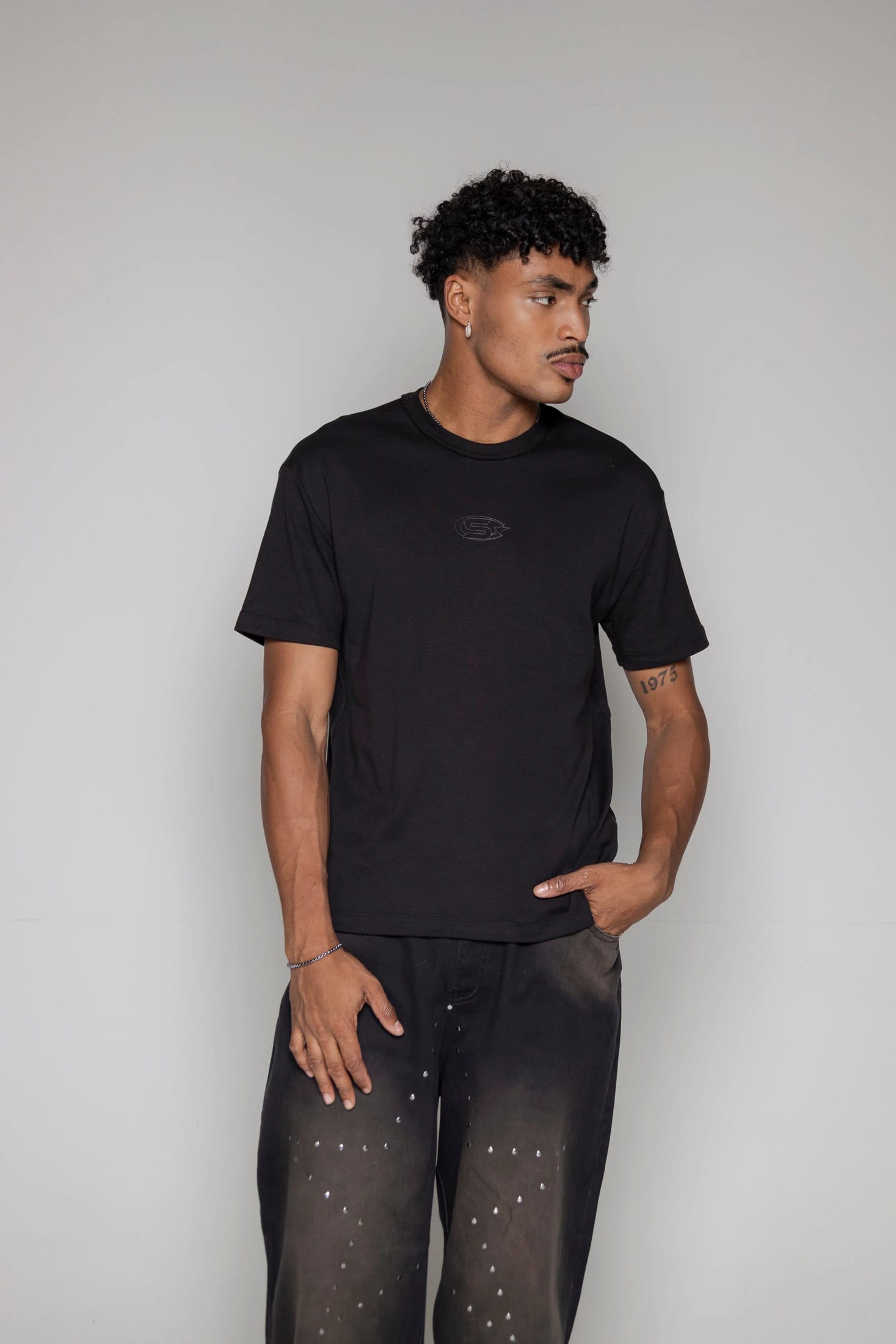 Camiseta Courage Rib-Negra - imagen 1