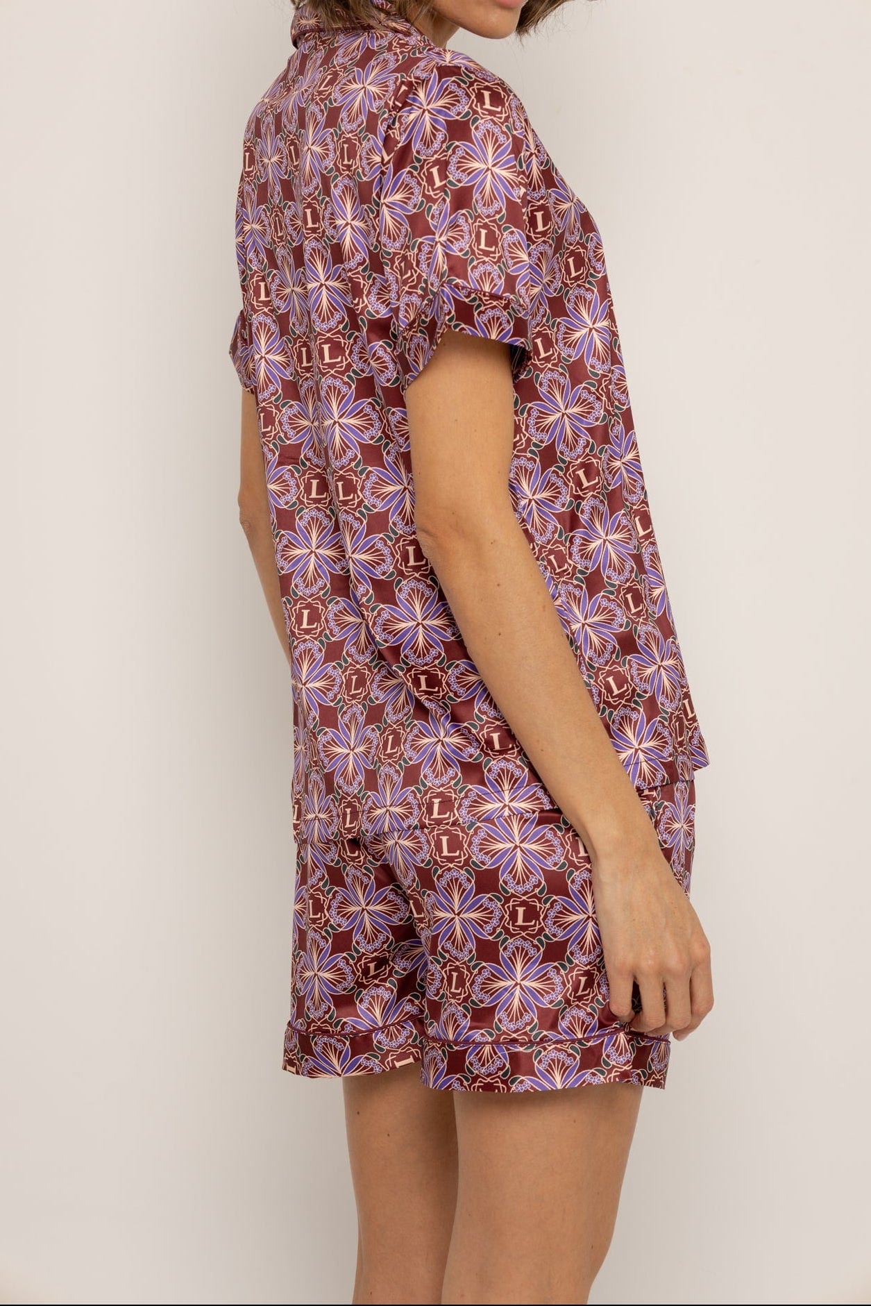 Conjunto short bohemio vinotinto - imagen 3