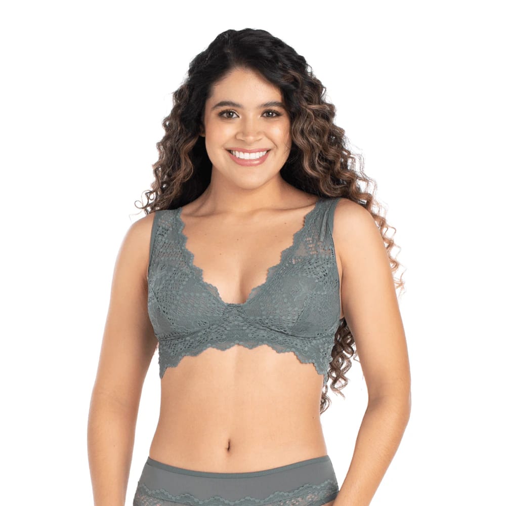 Bralette Triangular  con Encaje - imagen 4