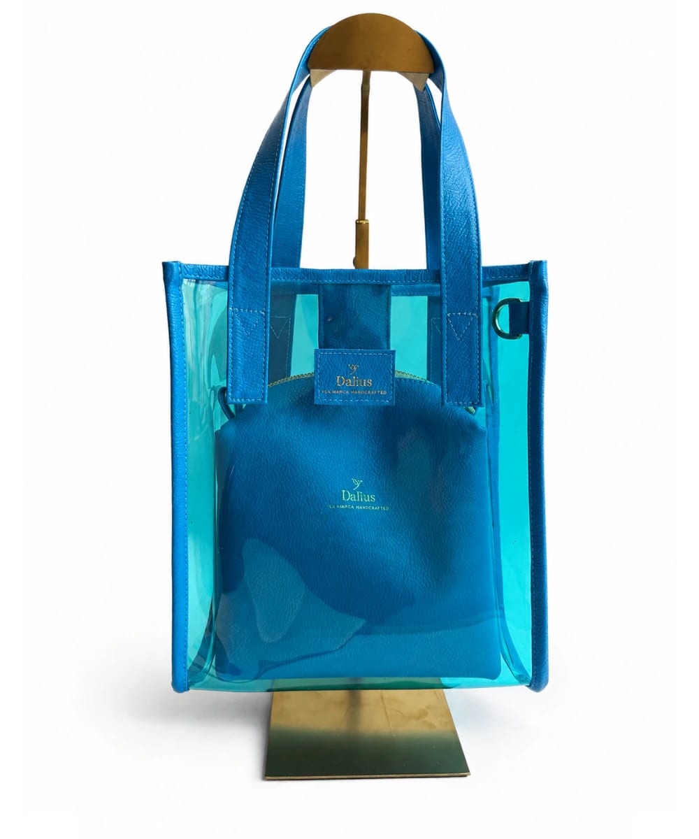 Bolso Transparente Mediano Azul - imagen 2