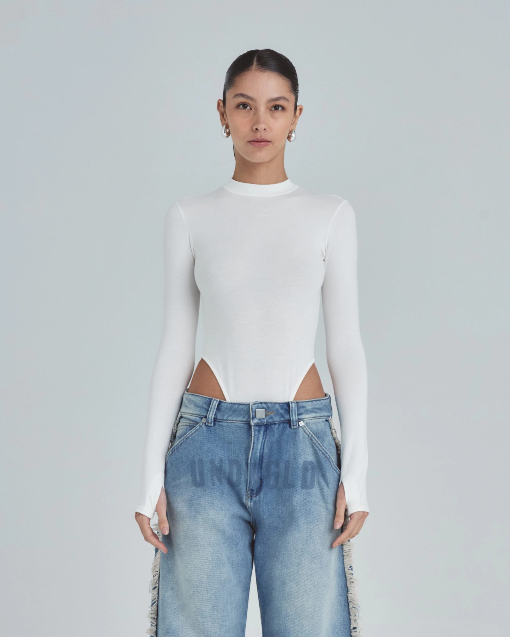 Line Undergold Studio Turtleneck Bodysuit White - imagen 2