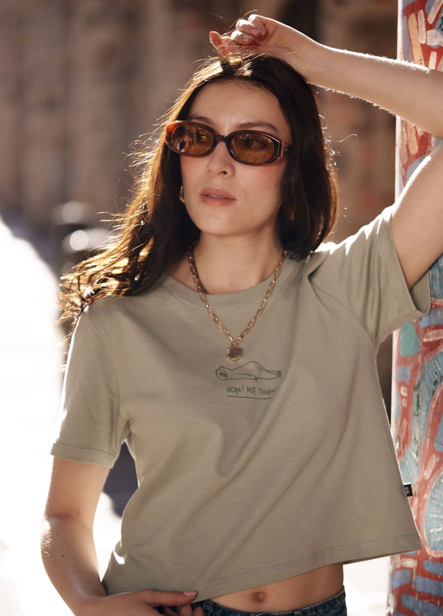 Nop Today Crop Top – Verde Oliva - imagen 3