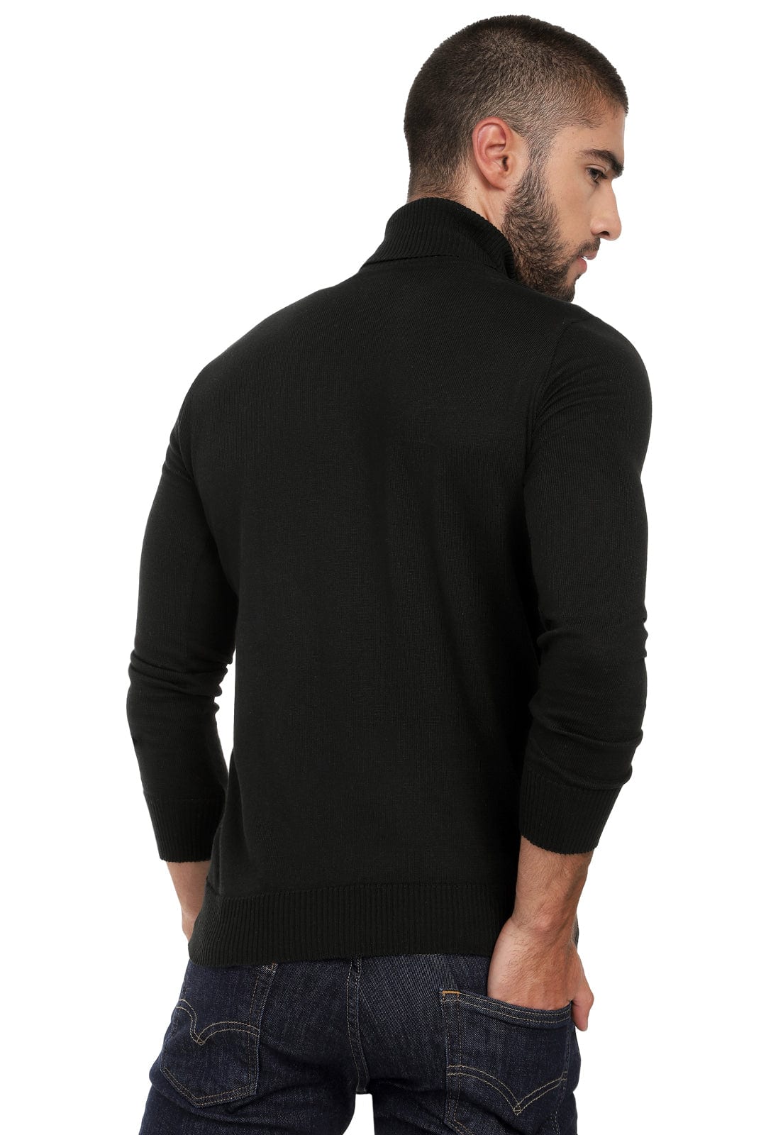 Buzo cuello tortuga negro - imagen 2