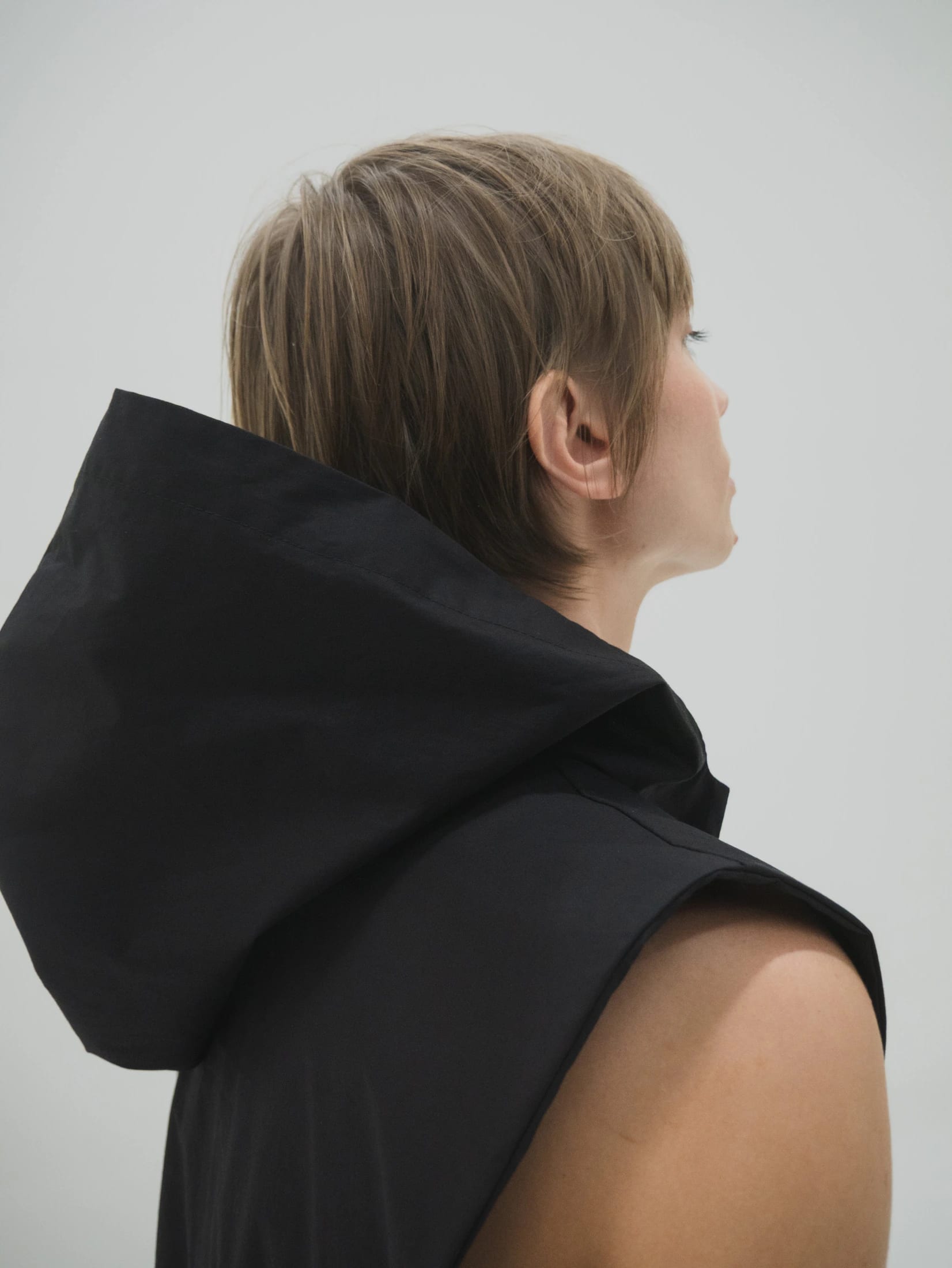 Hooded shirt-dress Woman - imagen 3