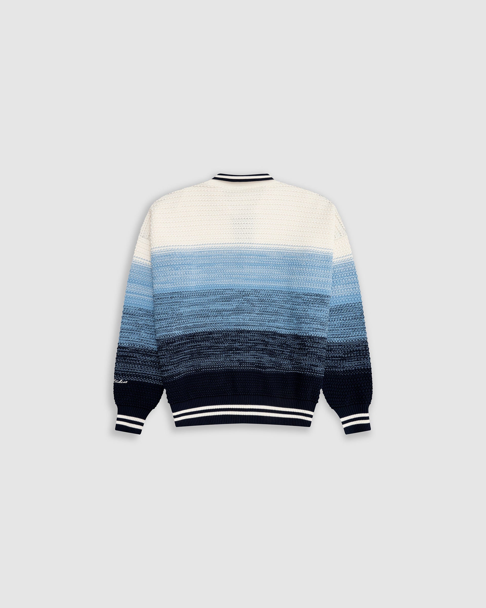 Zip Polo Gradient Knitwear - Azul y Crema - imagen 5