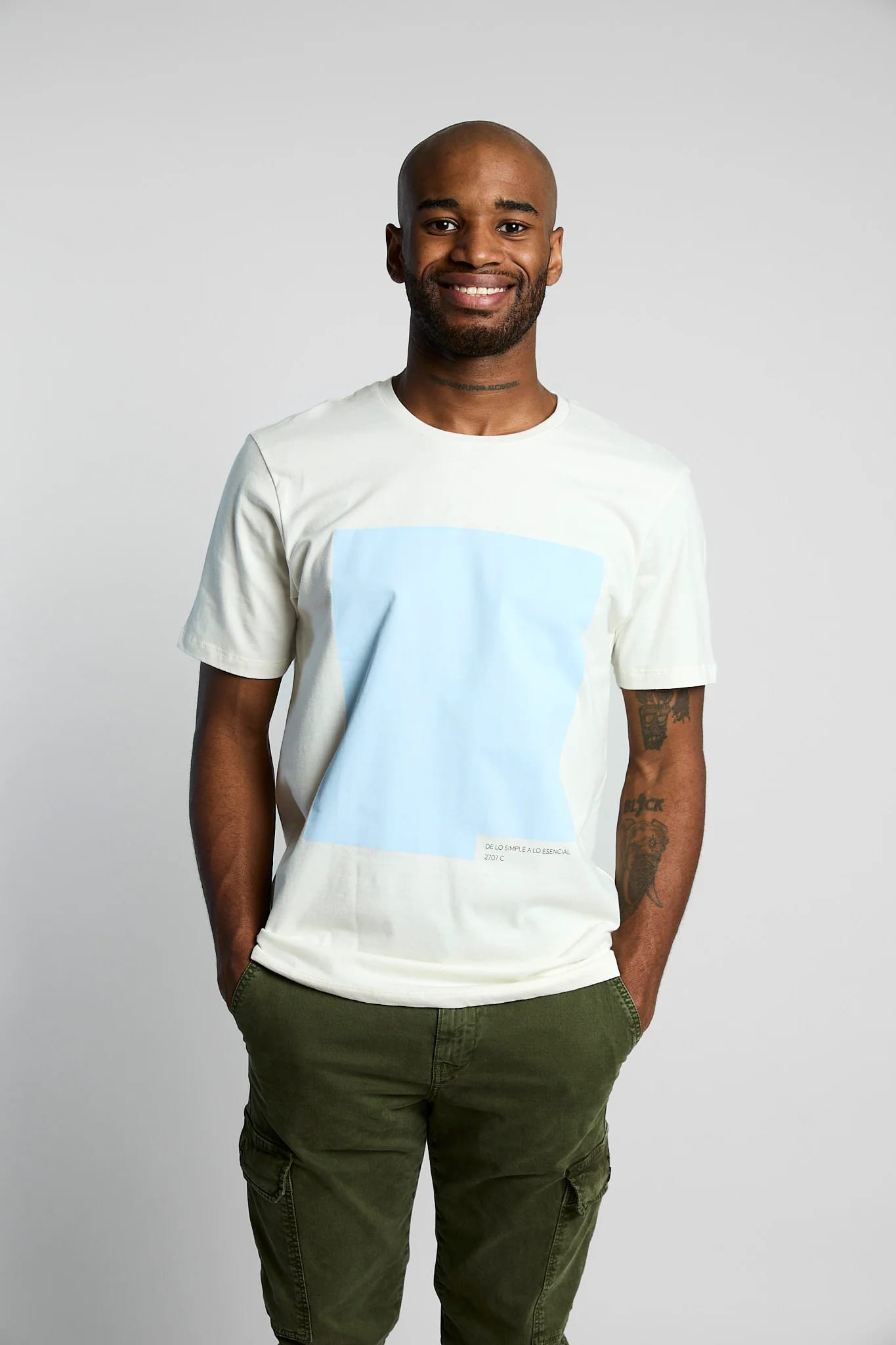 Camiseta cuadro azul claro - imagen 2