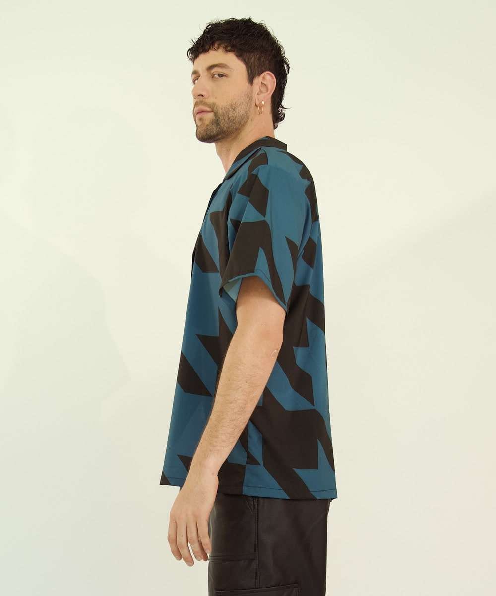 Camp Shirt in Midnight Houndstooth - imagen 2