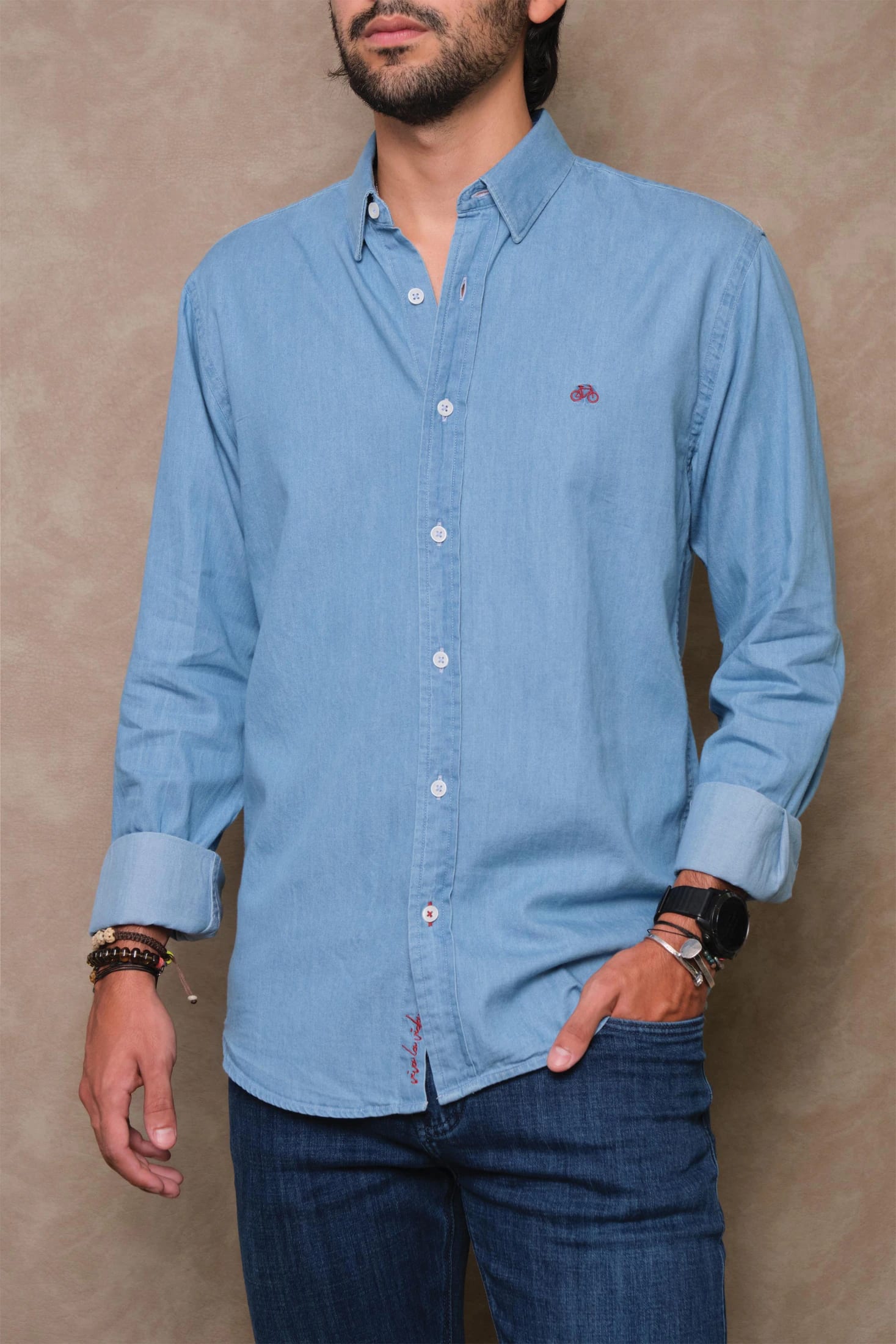 CAMISA DENIM CLARO - imagen 2