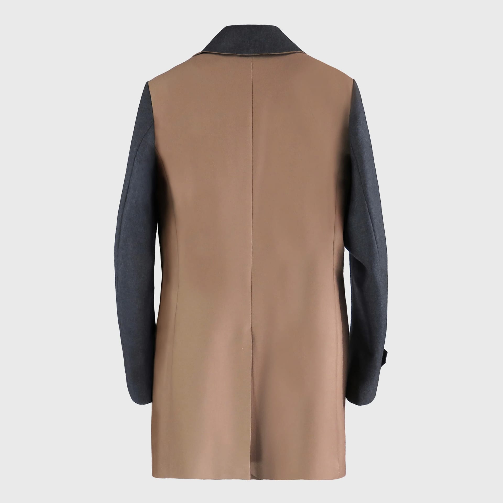 Chaqueta Larga Camel con Solapa Asimétrica - imagen 4