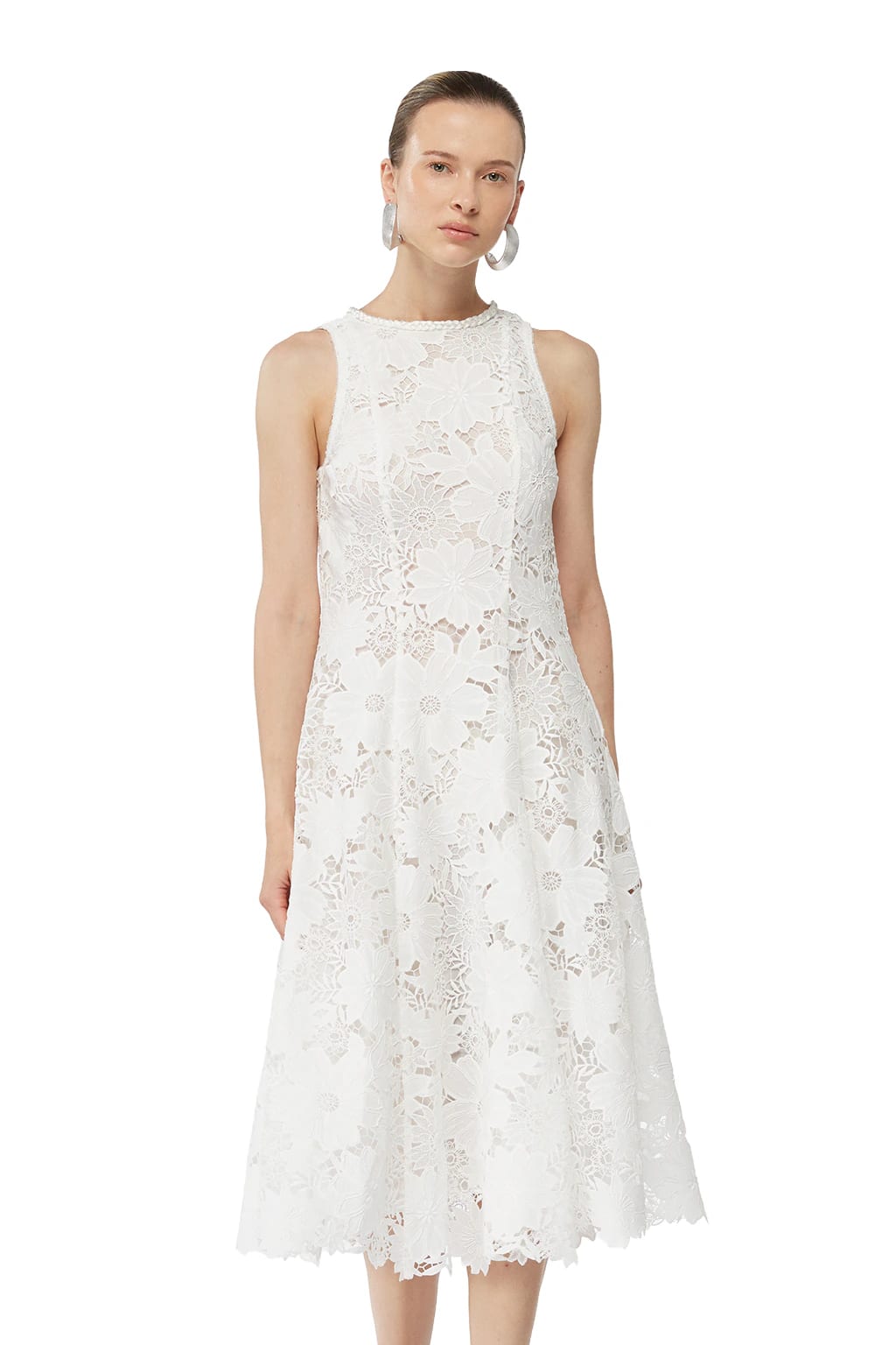 FARAH MIDI DRESS WHITE - imagen 2