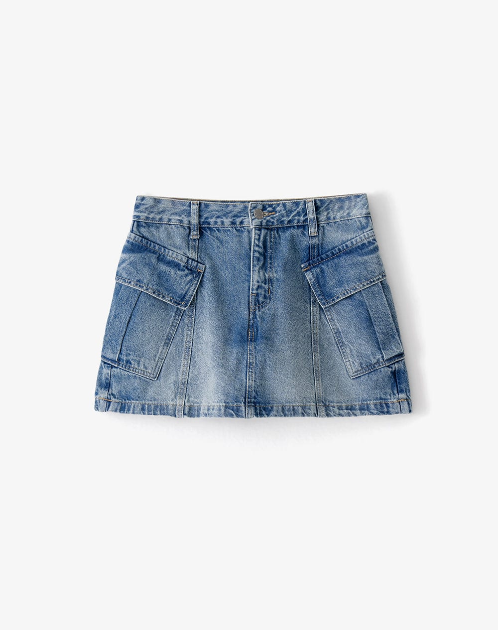 Falda short tiro medio índigo oscuro mujer - imagen 6