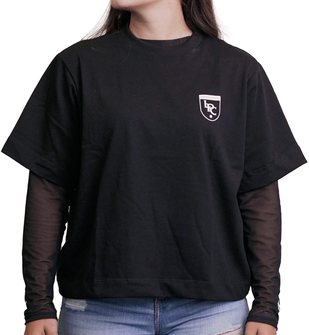 CAMISETA NEGRA ORGULLO NACIONAL MUJER LPC - imagen 2