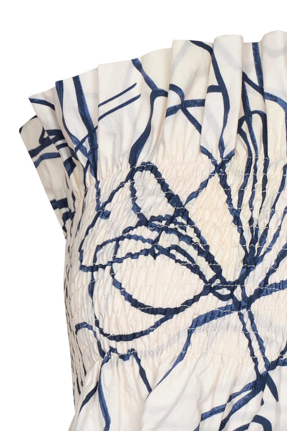 Crop top caracola ivory navy - imagen 4