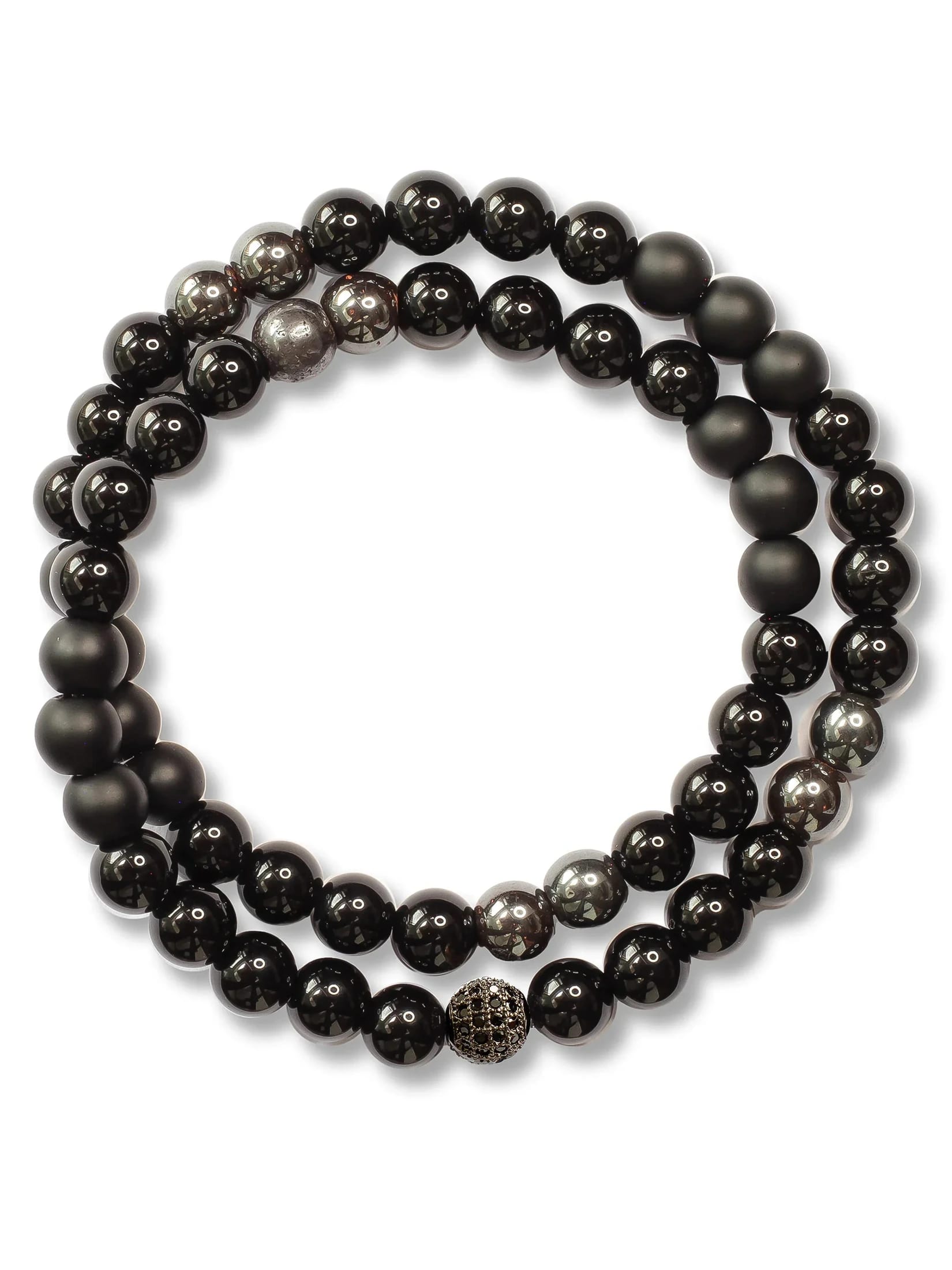 Brazalete All Black Doble 6mm - imagen 1