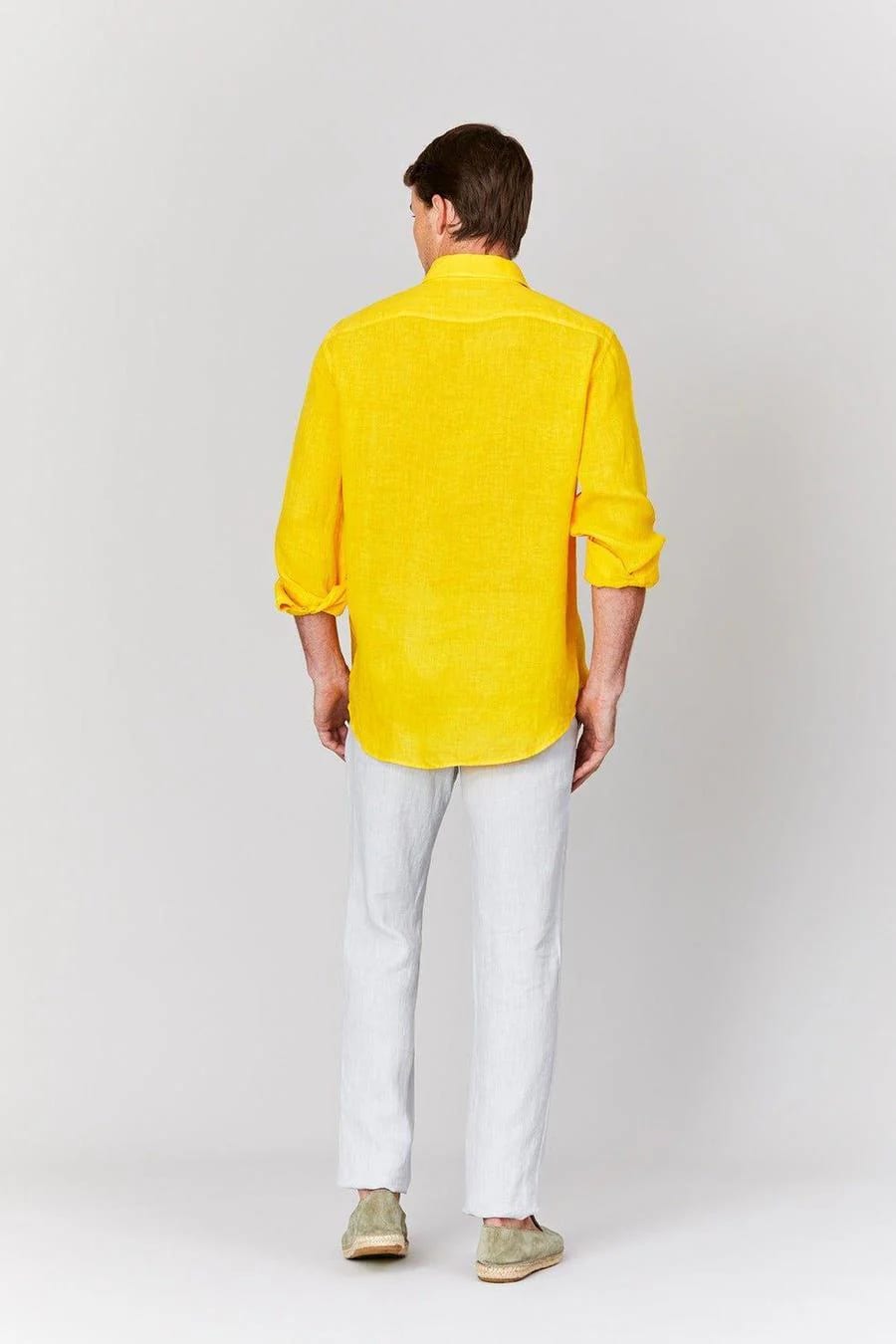 men’s linen shirt banana basic - imagen 5