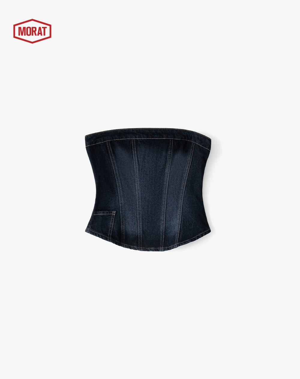Top strapless denim índigo oscuro mujer GEF | MORAT - imagen 7