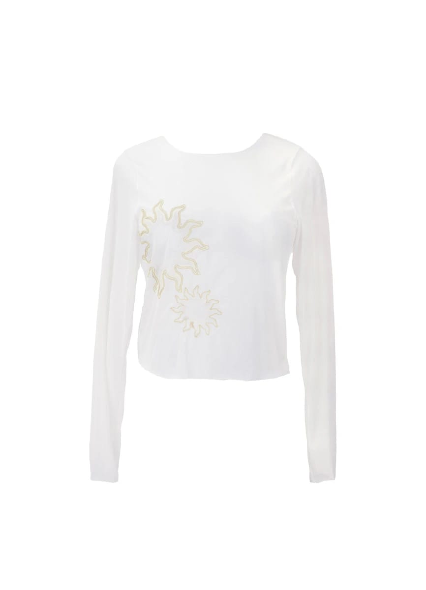 CRYSTAL SHORE CARLOTA MESH SWEATER 9536 - imagen 1