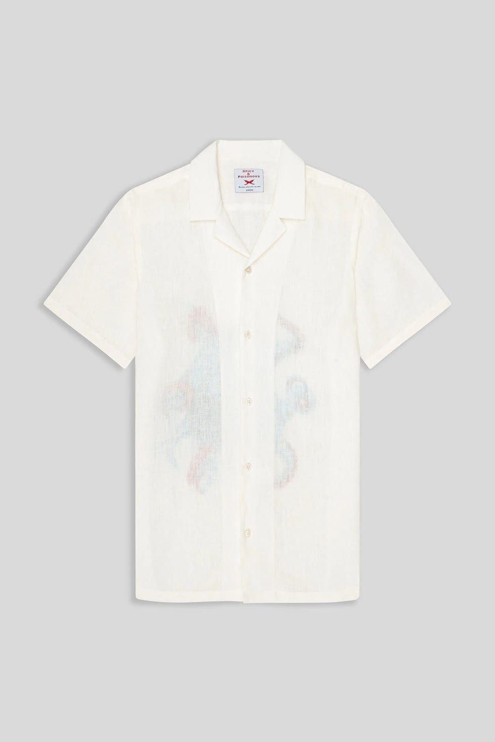Men's linen shirt turquoise octopus - imagen 4