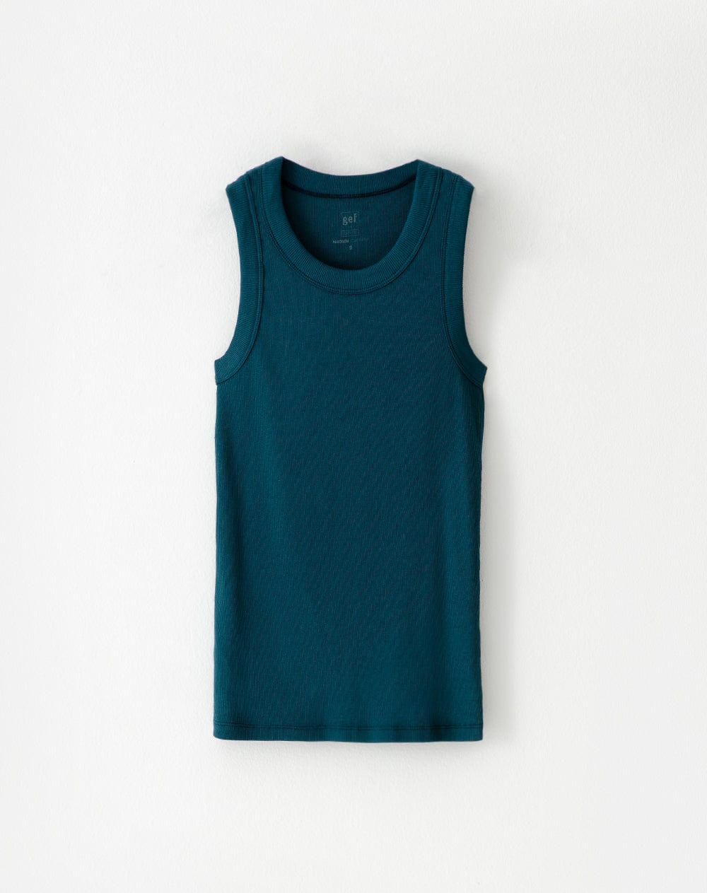 Camiseta esqueleto slim rib algodón verde mujer - imagen 5