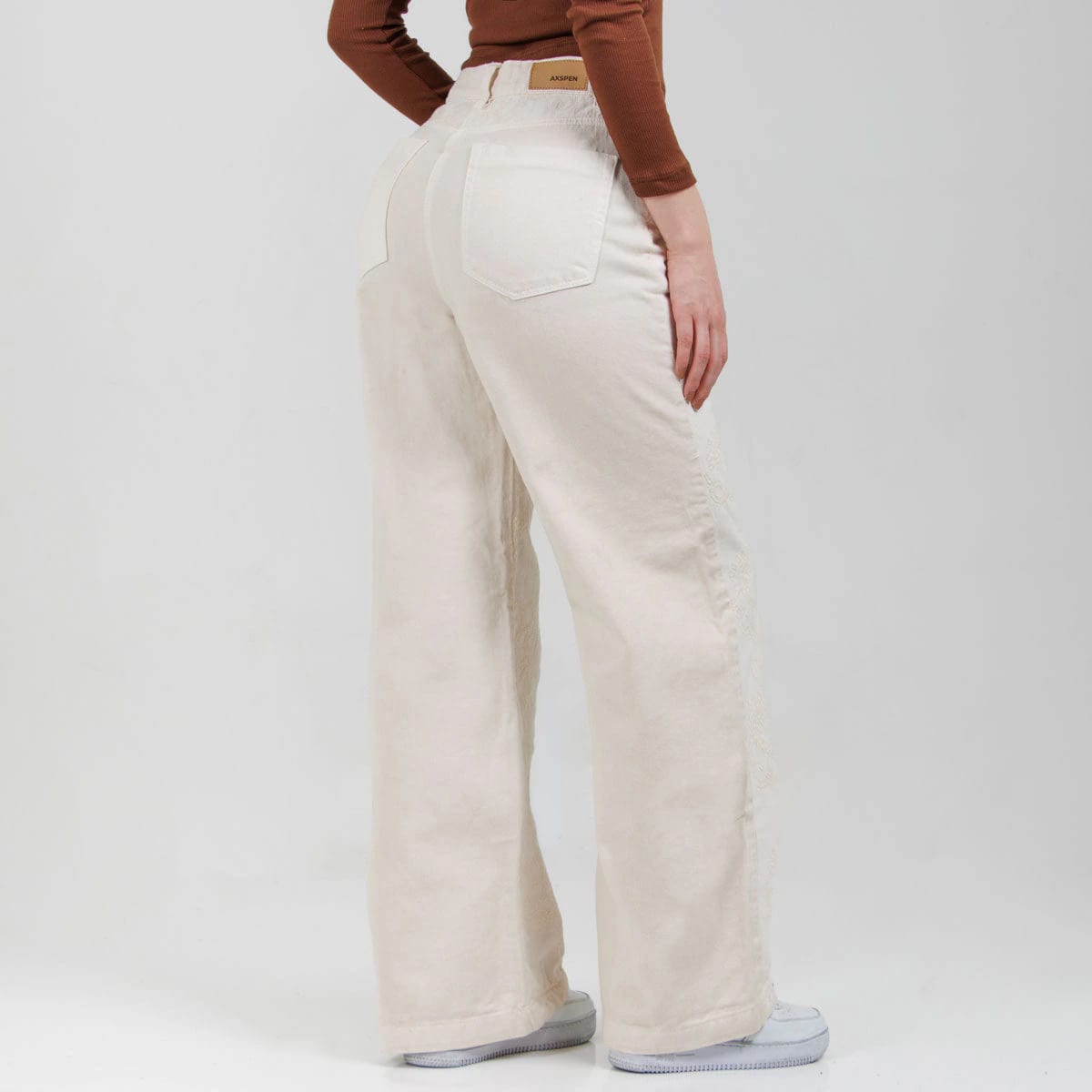 Jean Wide Leg Marfil Ax-3070 Rigido - imagen 4