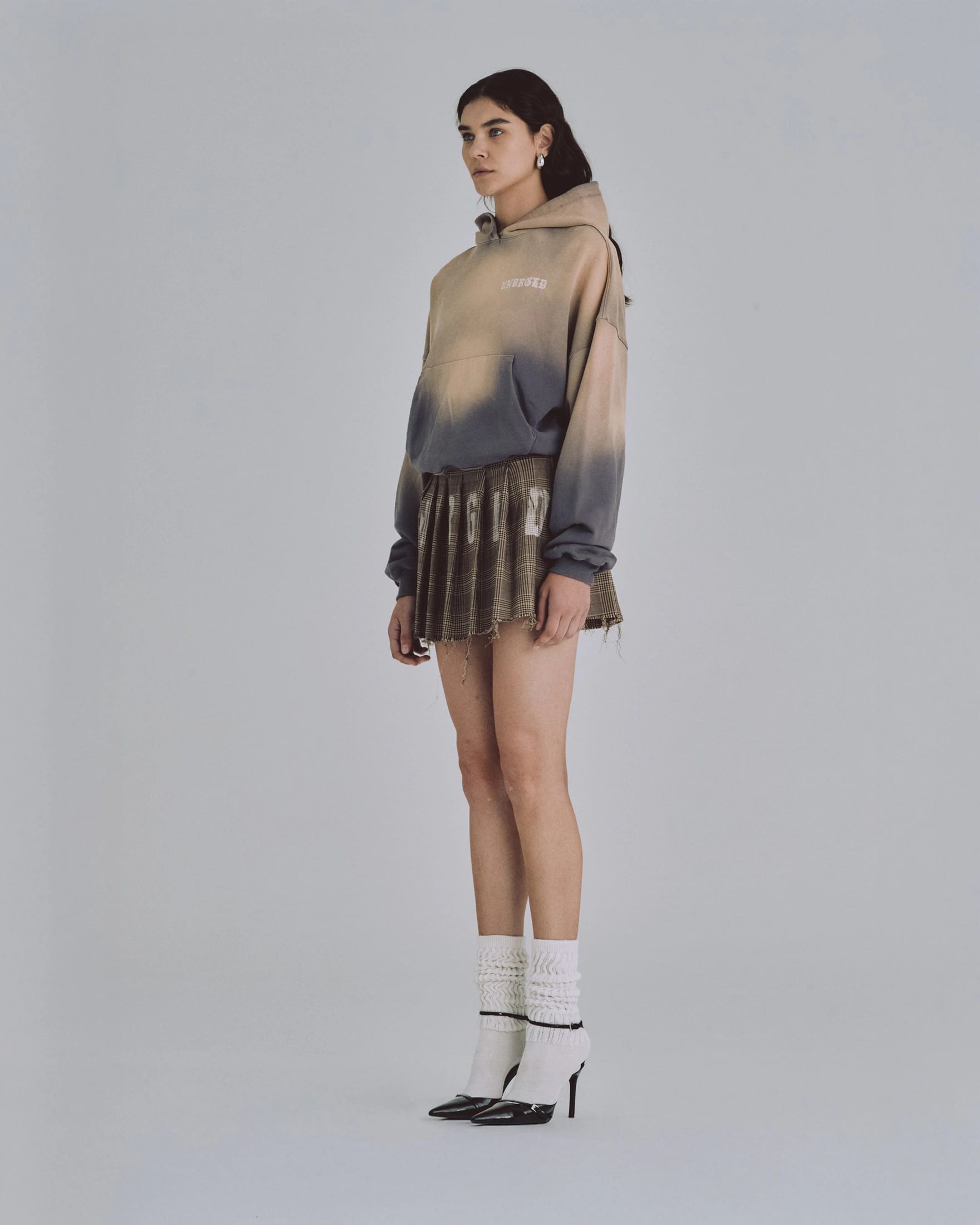 W 94' Fragments Boxy Fit Hoodie Dirty Brown - imagen 5