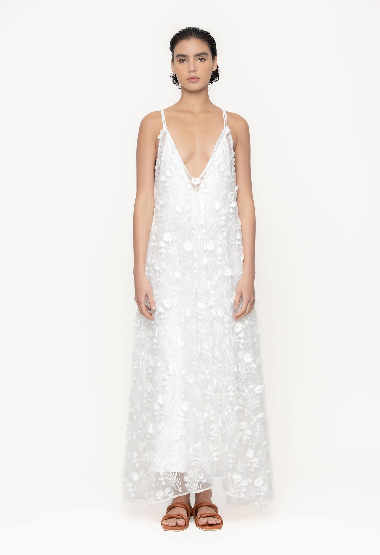 Hierbaluisa Diente de Leon Organza Maxi Dress - imagen 1