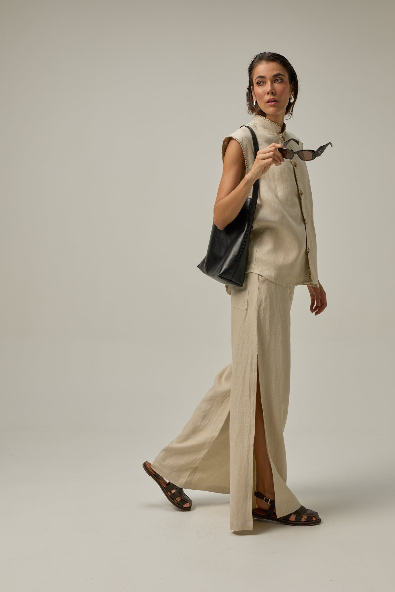 Pantalón Vere de Lino | Taupe - imagen 4