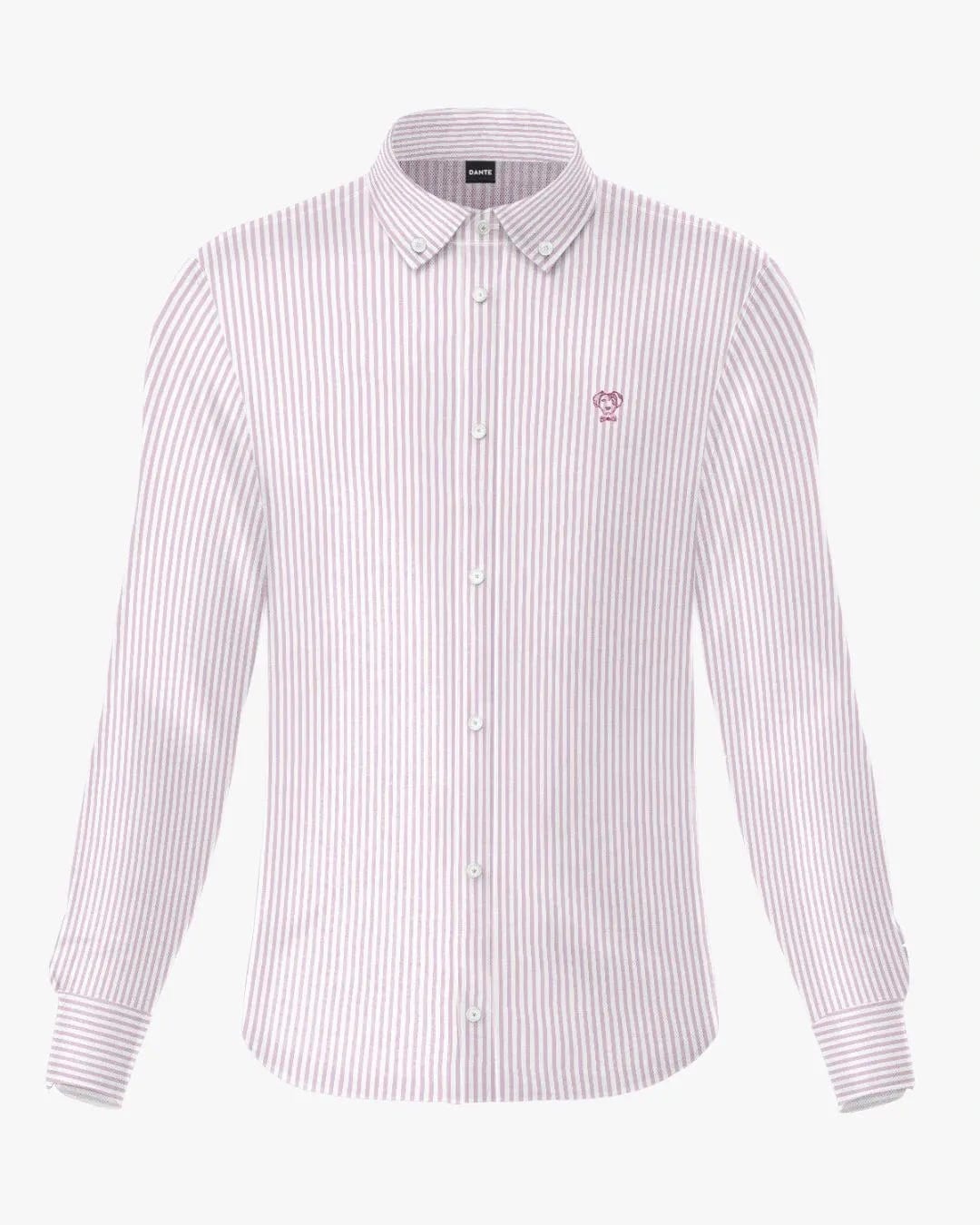 Camisa Antimanchas Oxford Rayas Light Pink Columbia - imagen 1