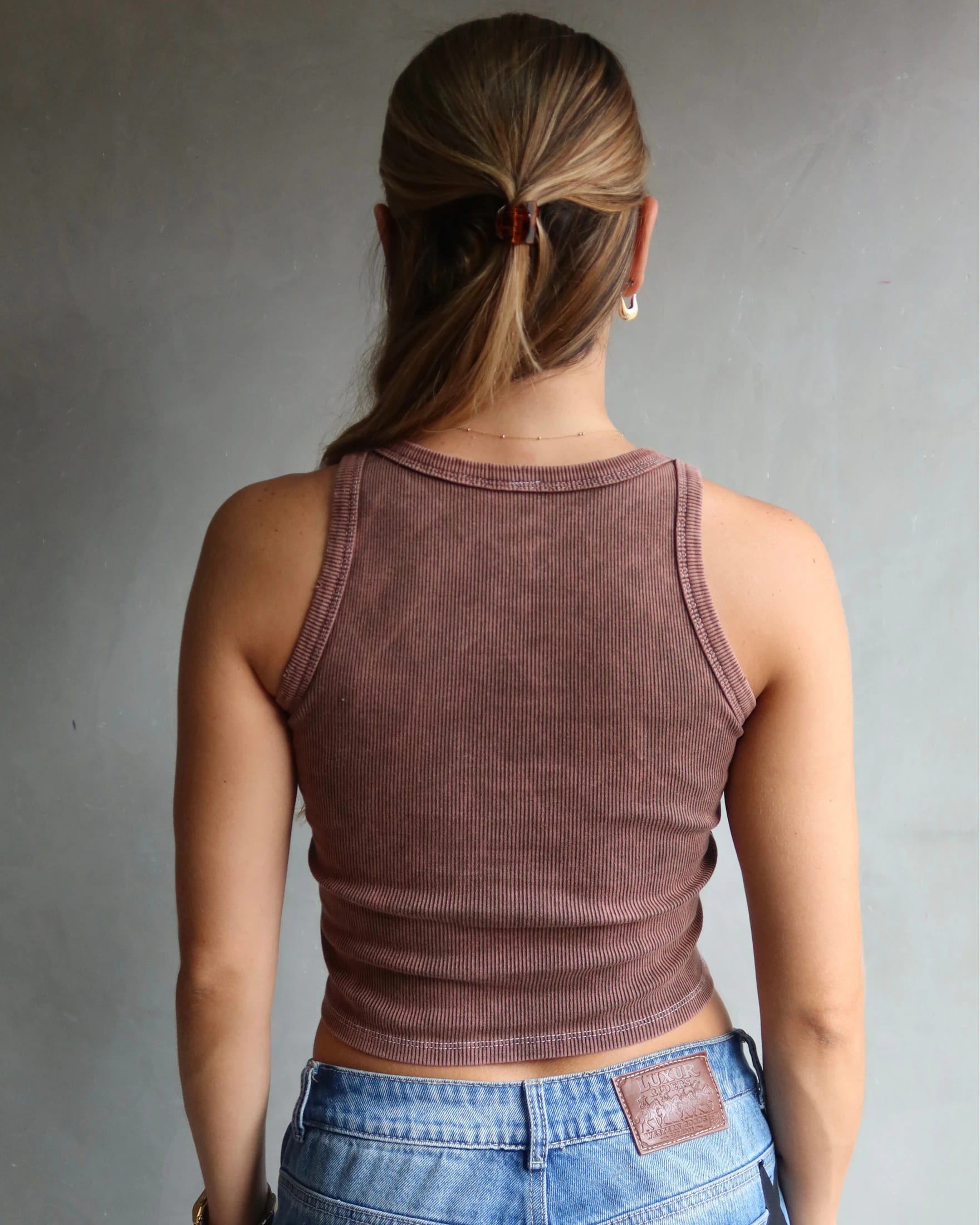 TANK TOP WASHED CAFÉ - imagen 4