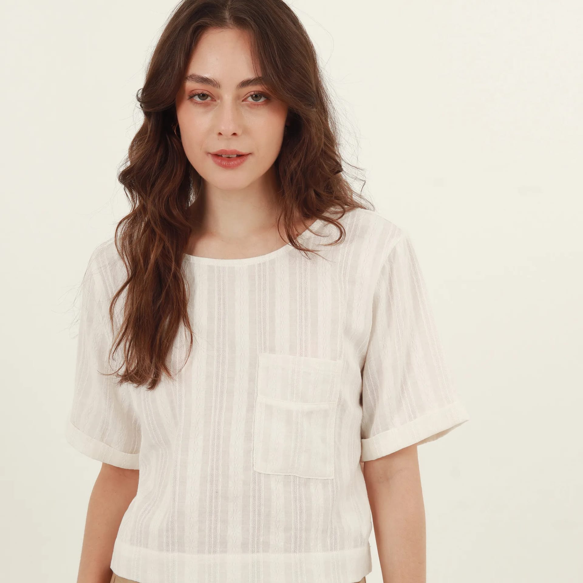 Blusa Cuello Redondo Manga Corta - imagen 5
