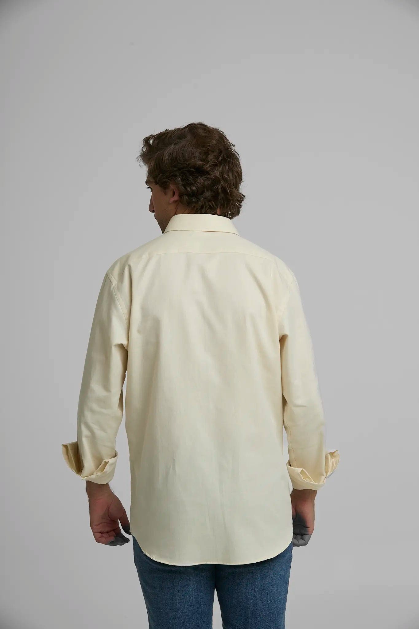 Camisa Hombre Oxford Amarilla - imagen 2