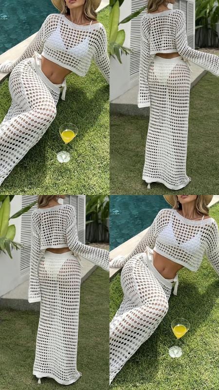SET EN HILO BLANCO EN FALDA - imagen 2